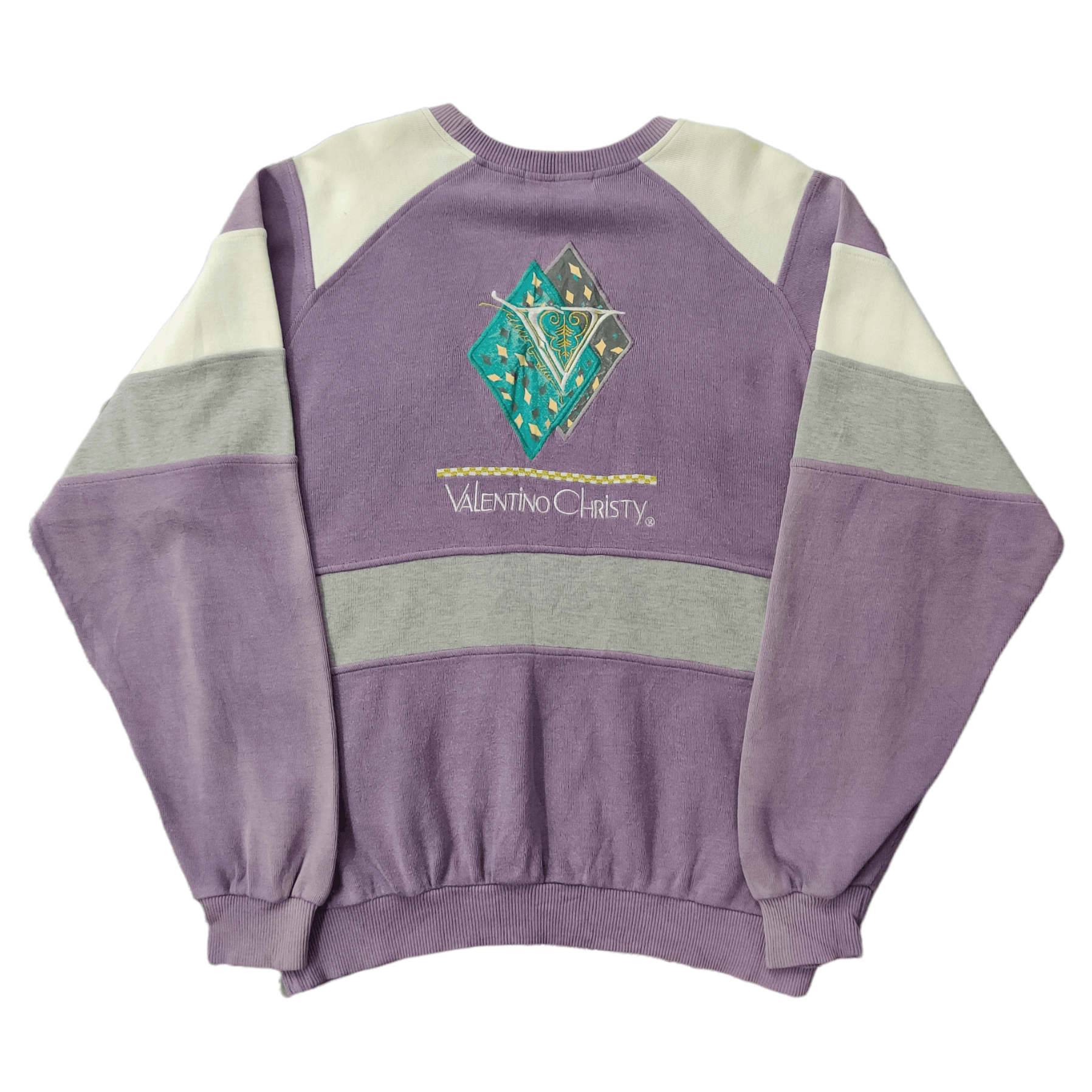 Valentino Vintage Valentino Christy Sweatshirt 3 Tone Embroidery Logo Size US L / EU 52-54 / 3 - 7 Thumbnail