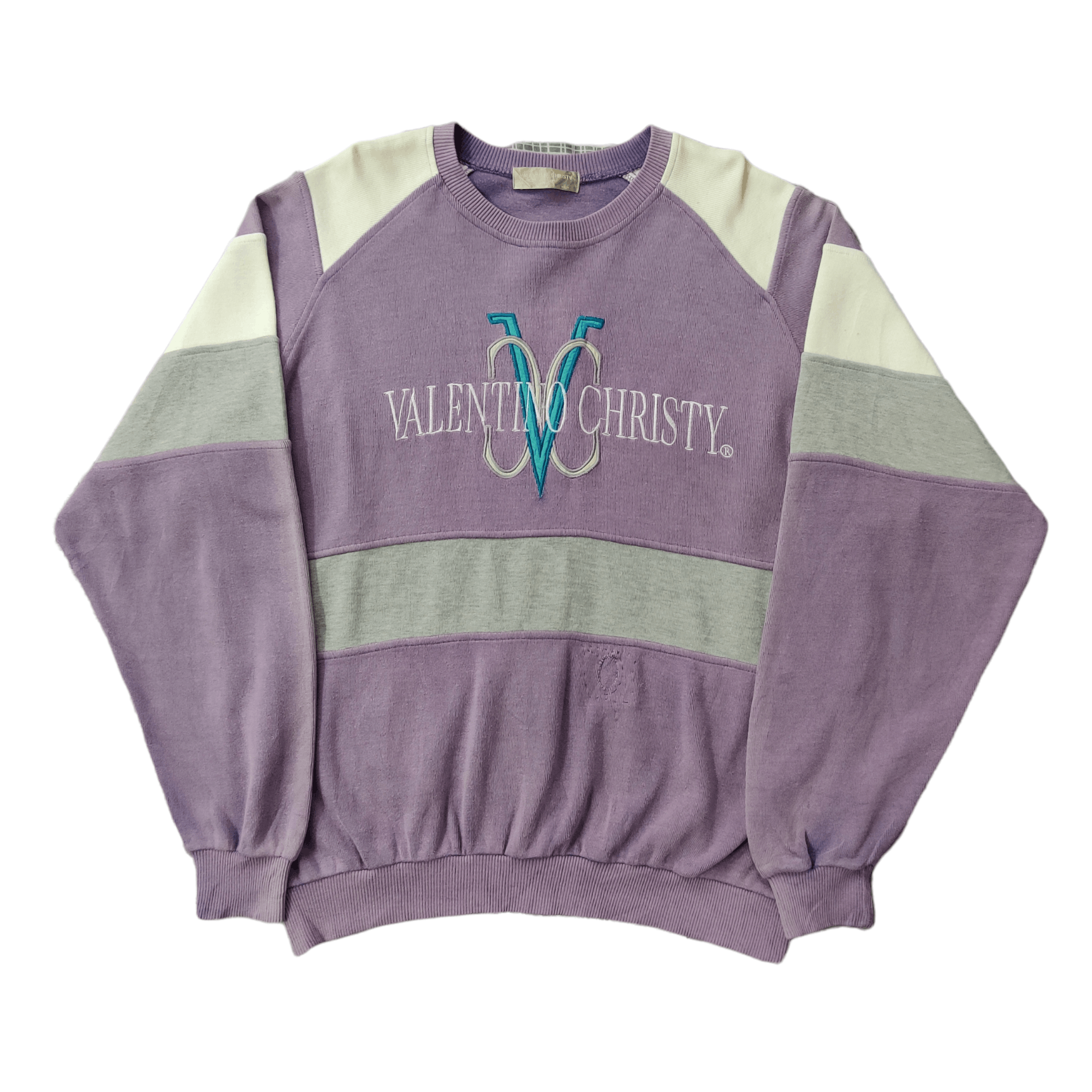 Valentino Vintage Valentino Christy Sweatshirt 3 Tone Embroidery Logo Size US L / EU 52-54 / 3 - 1 Thumbnail