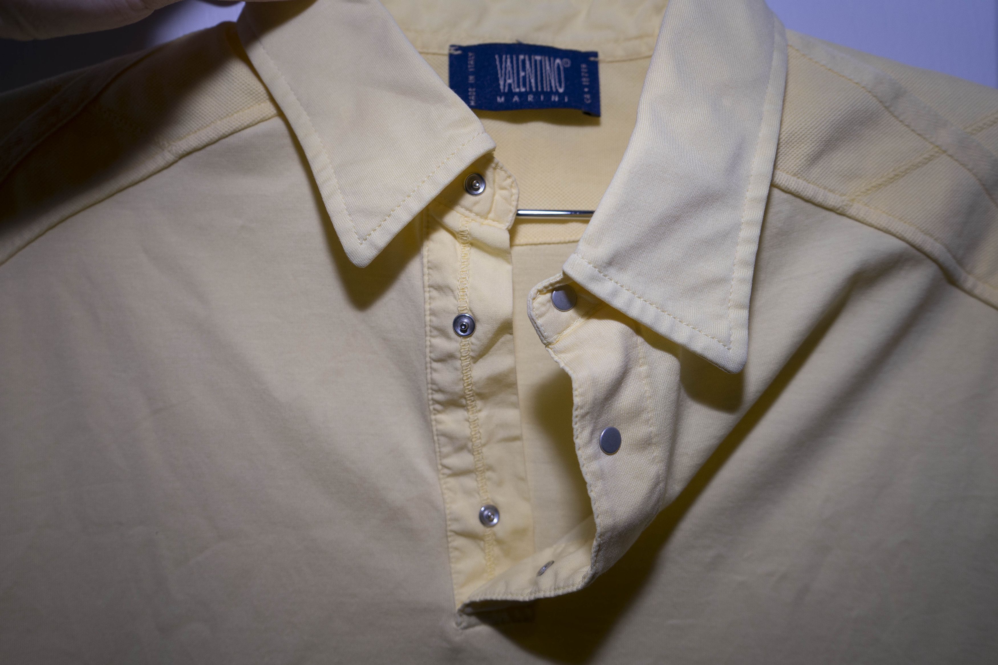 Valentino Valentino Marini - Yellow Press-Stud Polo Shirt - Sz M Size US M / EU 48-50 / 2 - 15 Thumbnail