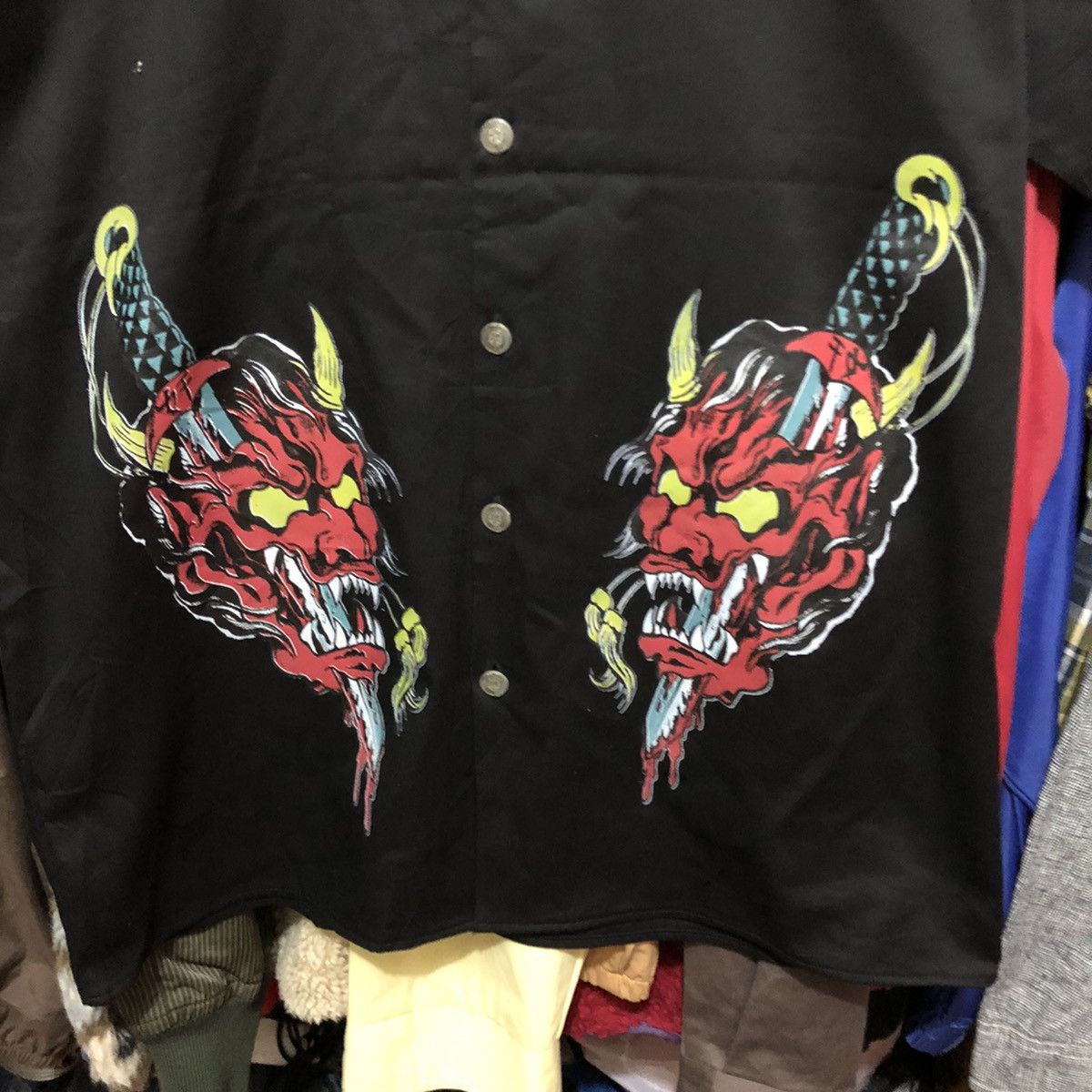 Japanese Brand × Vintage Rockabily Button Shirt Tattooed Kingpin Size US L / EU 52-54 / 3 - 3 Thumbnail