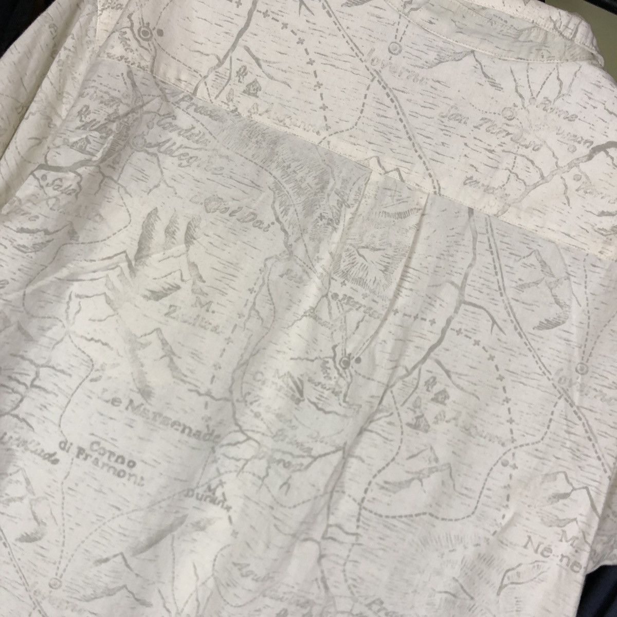 Issey Miyake × Japanese Brand Button Ups Shirt Nenet By Issey Miyake Maps Patern Size US L / EU 52-54 / 3 - 4 Thumbnail