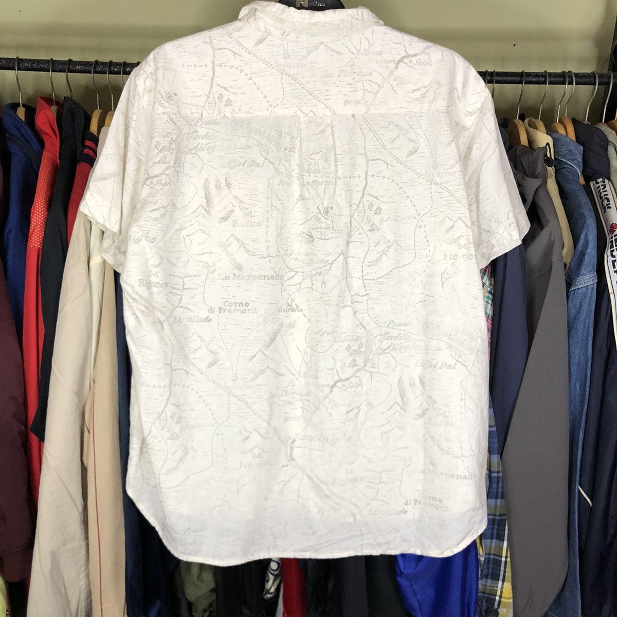 Issey Miyake × Japanese Brand Button Ups Shirt Nenet By Issey Miyake Maps Patern Size US L / EU 52-54 / 3 - 2 Thumbnail