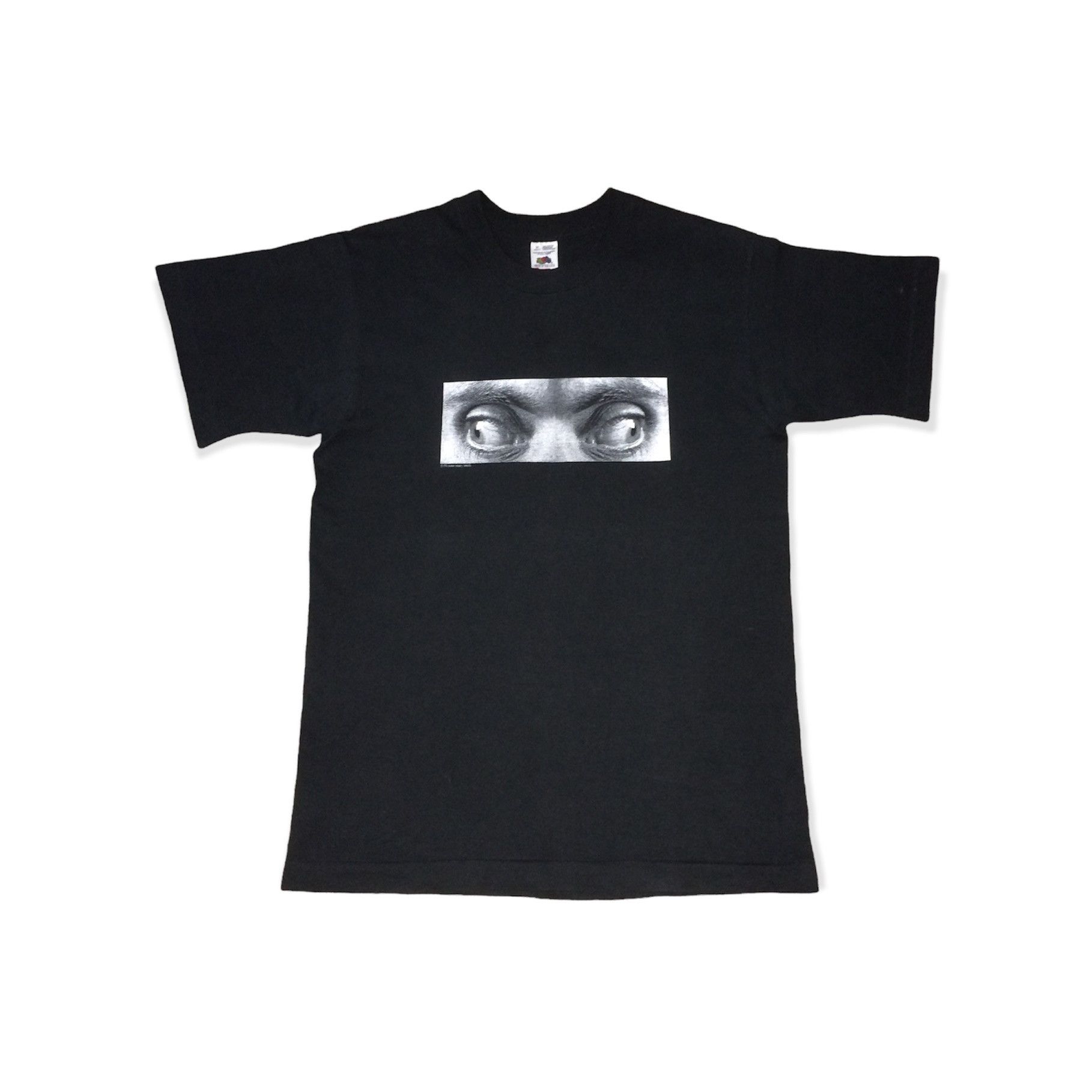 image of 1996 Mutant Industry Fotofolio Eyes Art Tshirt in Black, Men's (Size Medium)