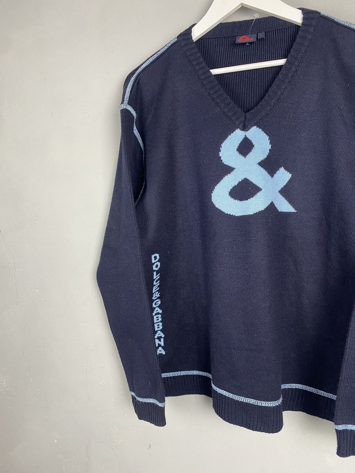 Dolce & Gabbana Vintage DOLCE & GABBANA Spellout Logo Sweater & Big Logo Size US L / EU 52-54 / 3 - 6 Thumbnail