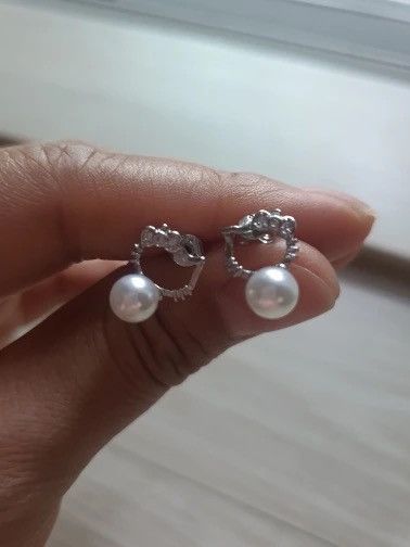 Other White Cubic Zirconia stone pearl earrings Size ONE SIZE - 6 Thumbnail
