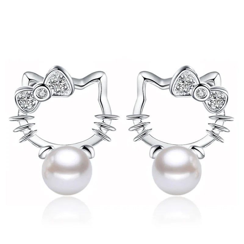 Other White Cubic Zirconia stone pearl earrings Size ONE SIZE - 2 Thumbnail