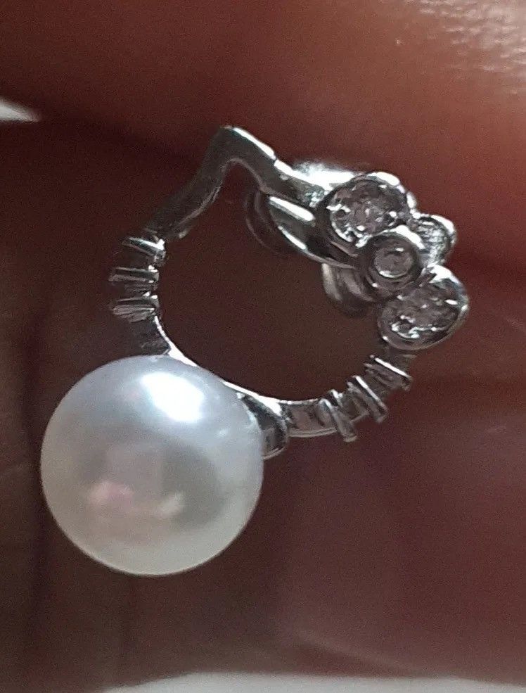 Other White Cubic Zirconia stone pearl earrings Size ONE SIZE - 4 Thumbnail