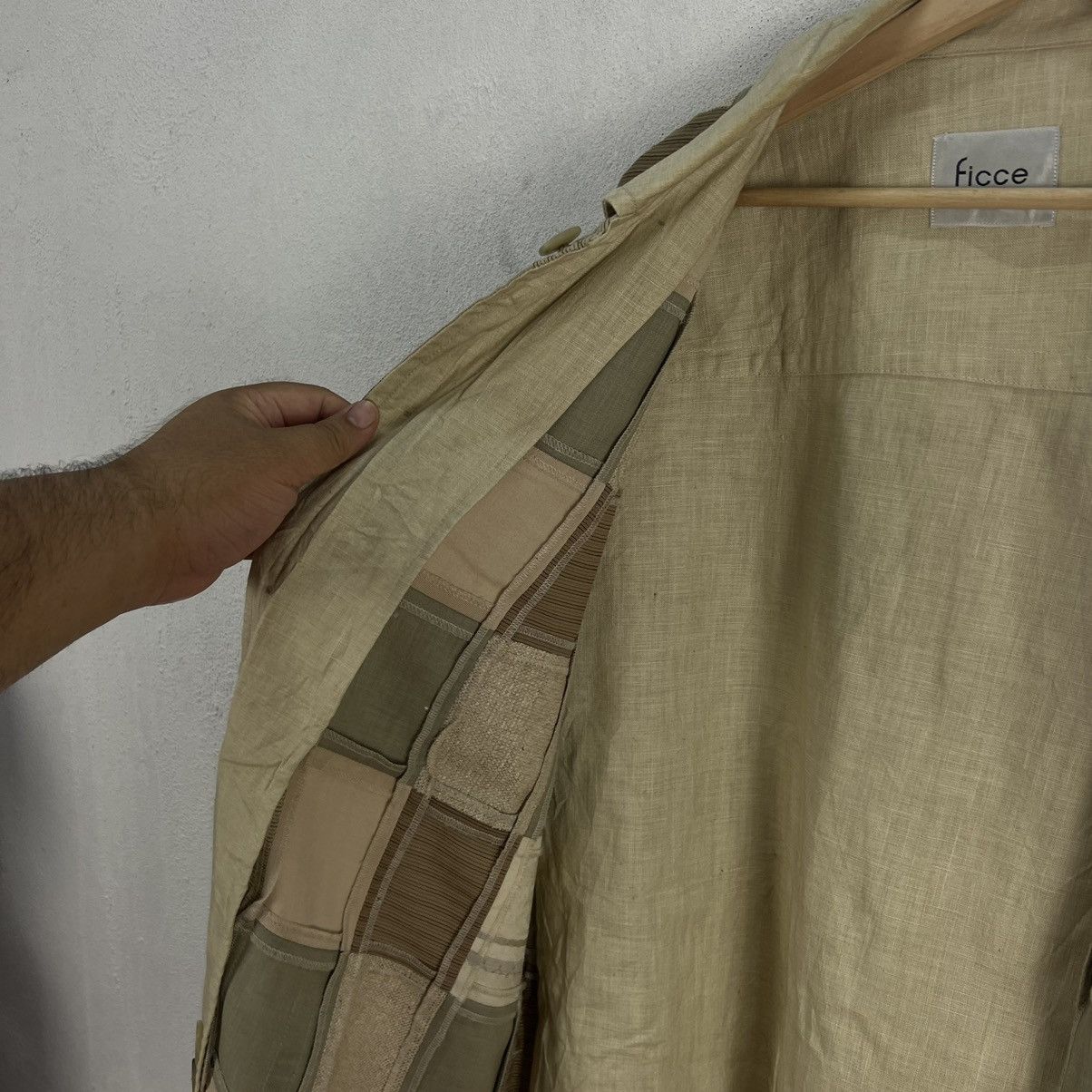 Japanese Brand VINTAGE FICCE YOSHIYUKI KONOSHI PATCH WORK JACKET DESIGN Size US L / EU 52-54 / 3 - 12 Thumbnail