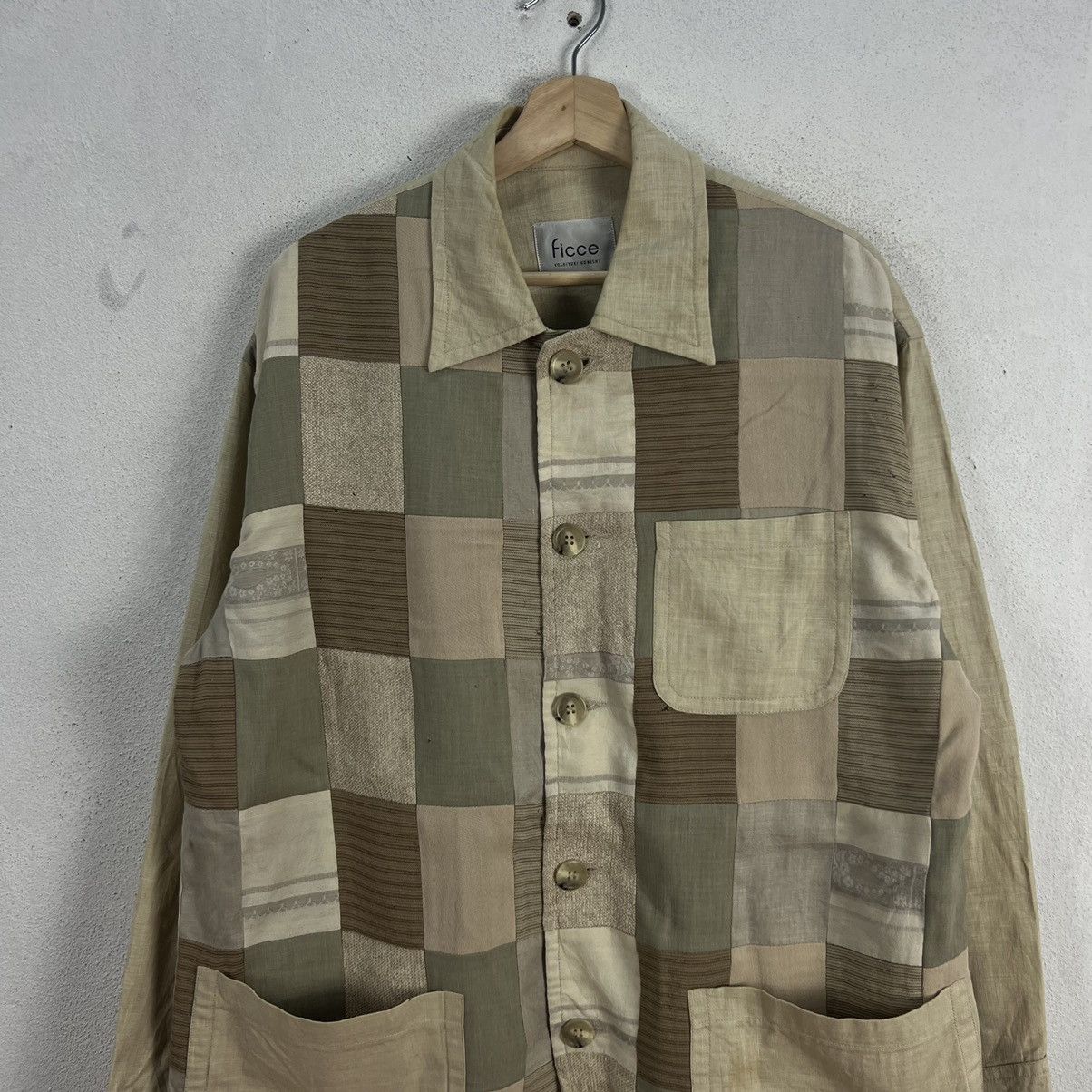 Japanese Brand VINTAGE FICCE YOSHIYUKI KONOSHI PATCH WORK JACKET DESIGN Size US L / EU 52-54 / 3 - 3 Thumbnail