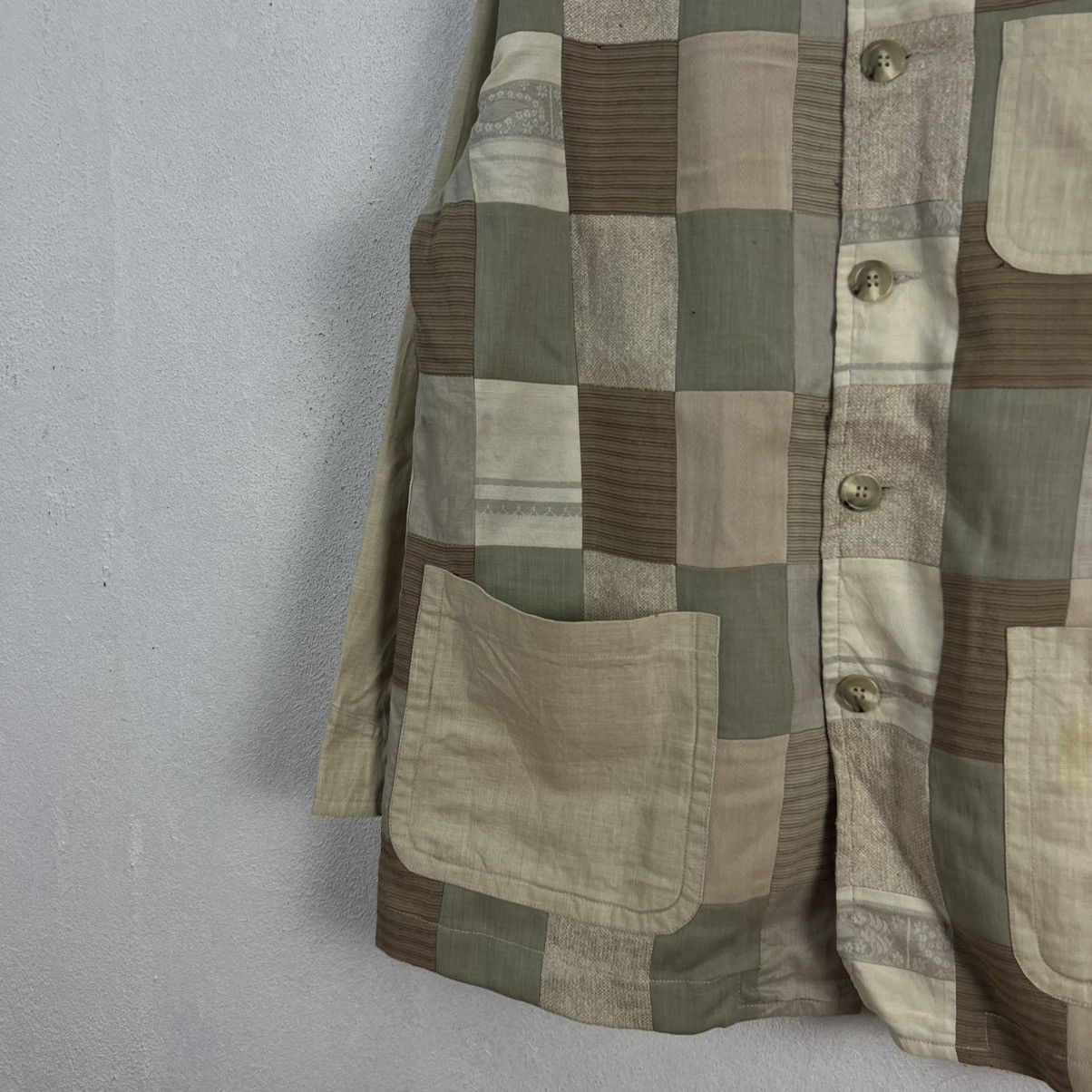 Japanese Brand VINTAGE FICCE YOSHIYUKI KONOSHI PATCH WORK JACKET DESIGN Size US L / EU 52-54 / 3 - 4 Thumbnail