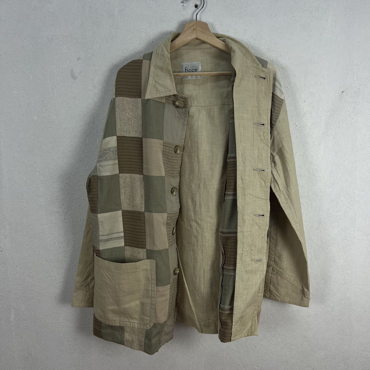 Japanese Brand VINTAGE FICCE YOSHIYUKI KONOSHI PATCH WORK JACKET DESIGN Size US L / EU 52-54 / 3 - 11 Thumbnail