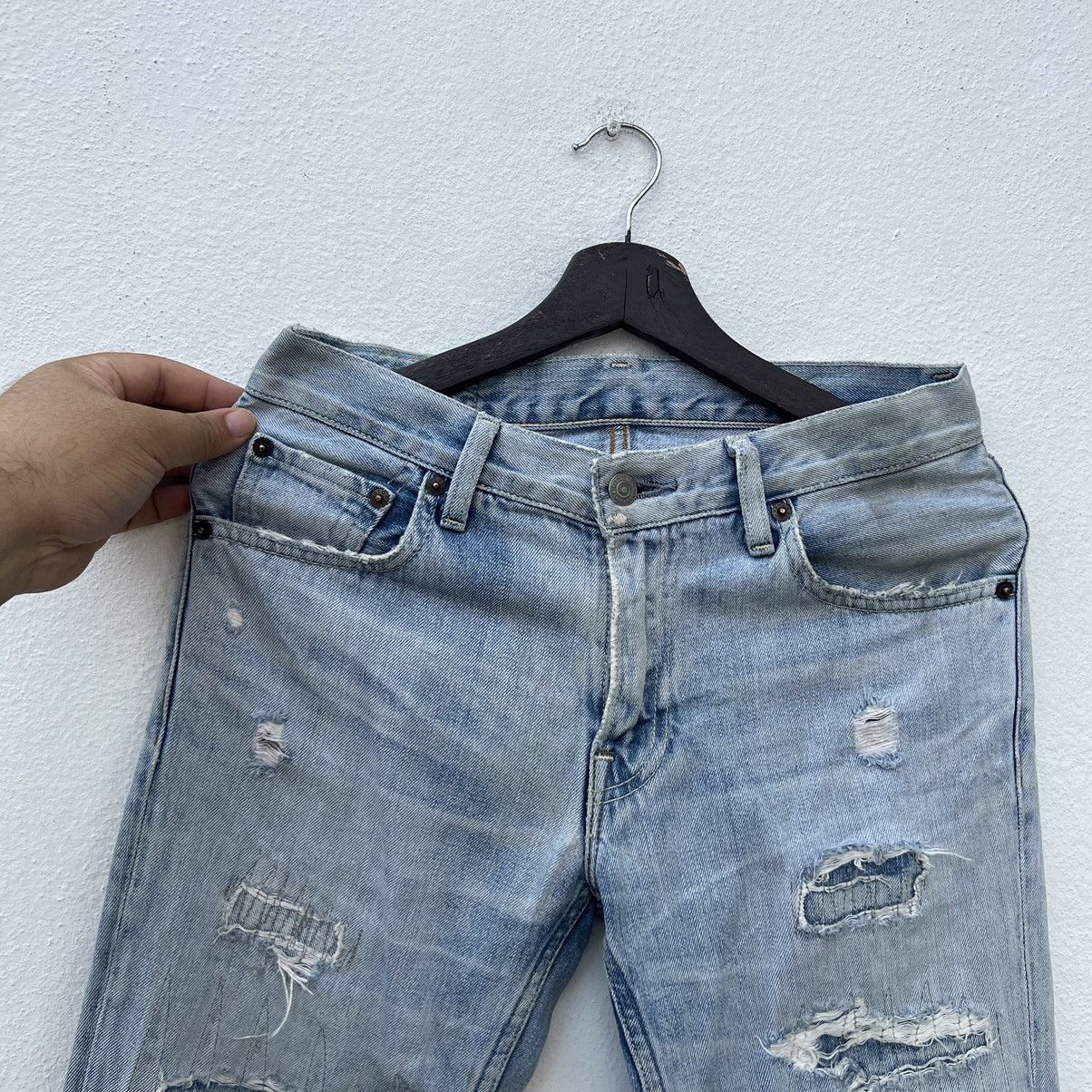 Levi's VINTAGE LEVI’S DISTRESSED DESIGN PUNK STYLE WEAR Size US 28 / EU 44 - 7 Thumbnail