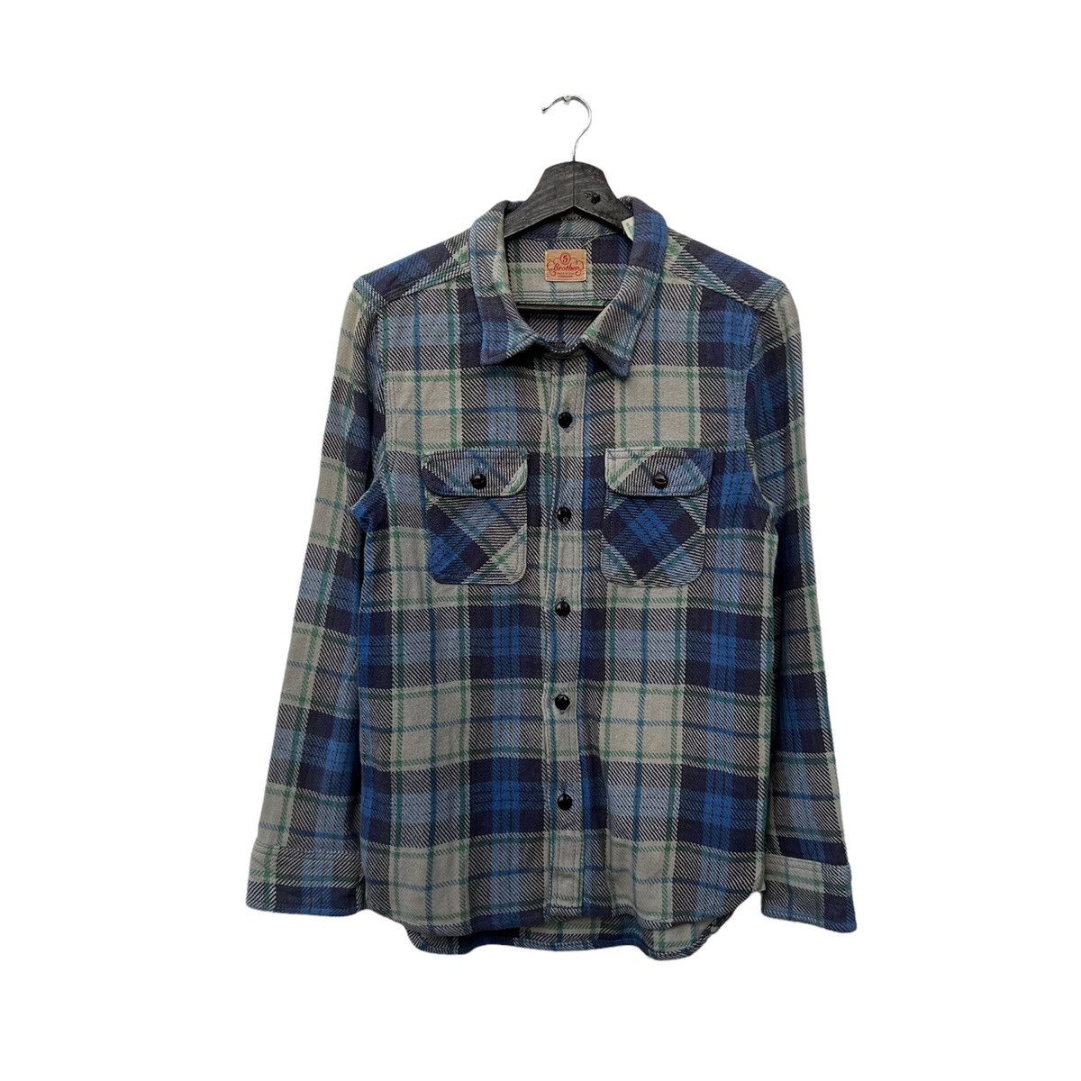 Flannel VINTAGE 5 BROTHERS MADE IN USA FLANNEL TARTAN DESIGN Size US M / EU 48-50 / 2 - 1 Thumbnail