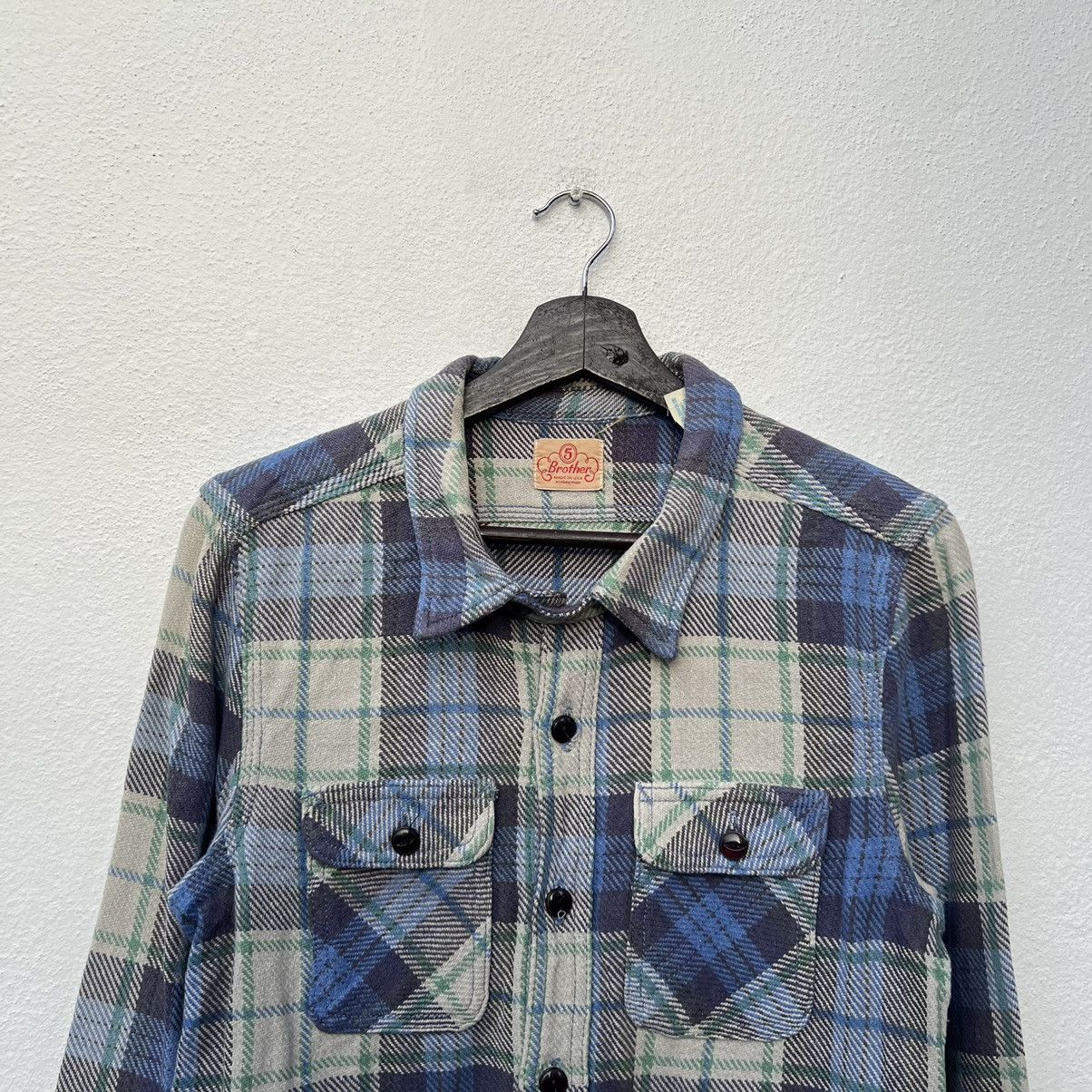 Flannel VINTAGE 5 BROTHERS MADE IN USA FLANNEL TARTAN DESIGN Size US M / EU 48-50 / 2 - 3 Thumbnail