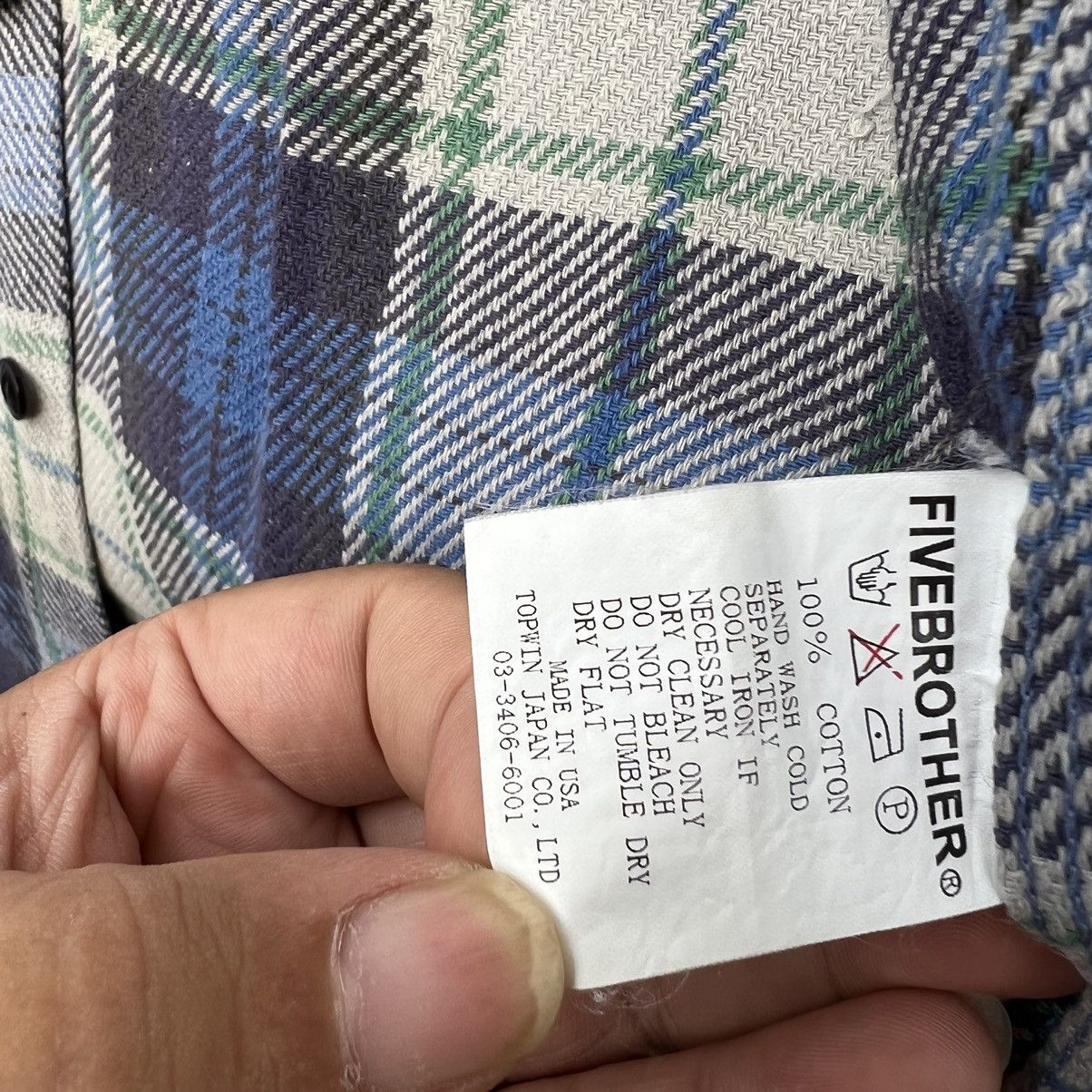 Flannel VINTAGE 5 BROTHERS MADE IN USA FLANNEL TARTAN DESIGN Size US M / EU 48-50 / 2 - 12 Thumbnail