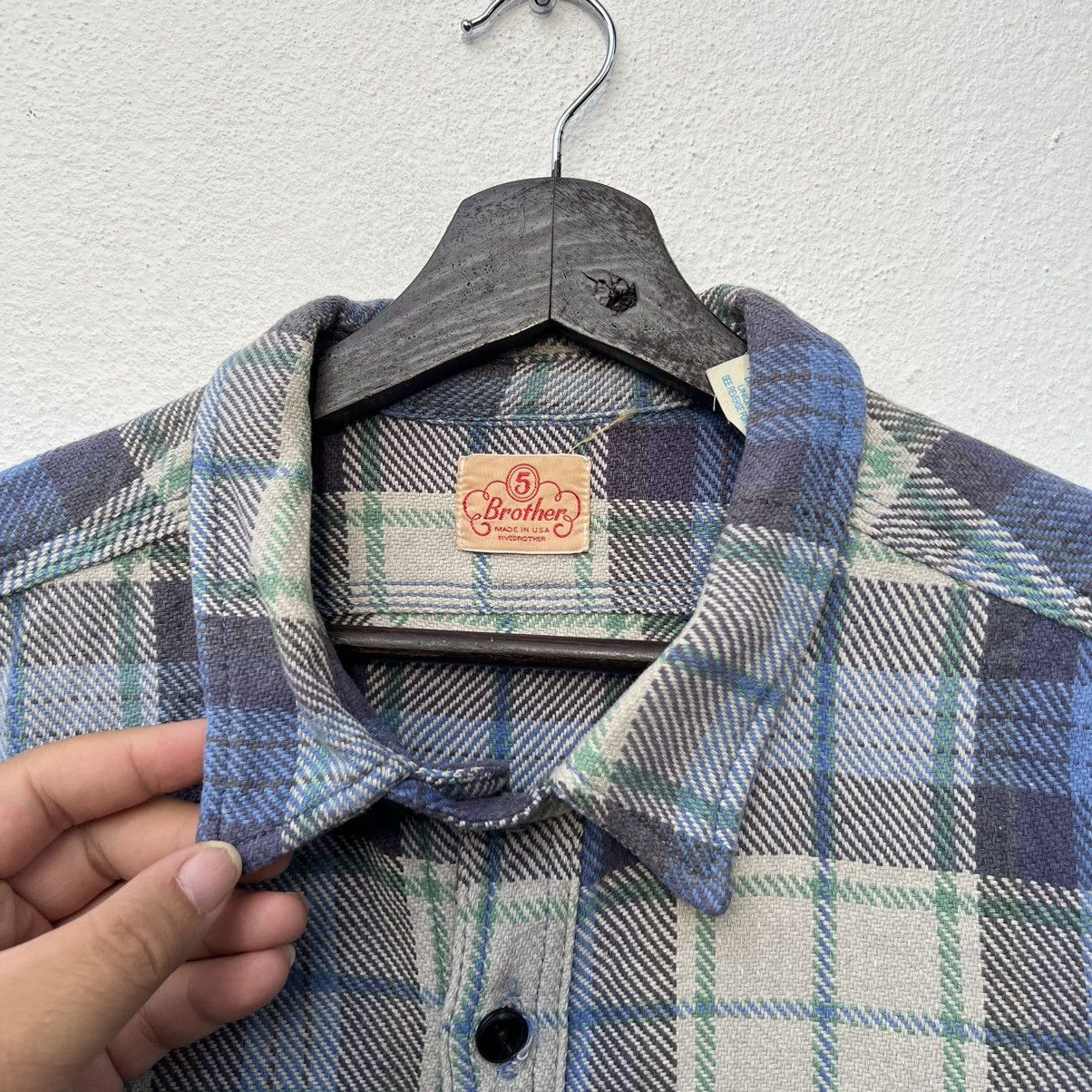 Flannel VINTAGE 5 BROTHERS MADE IN USA FLANNEL TARTAN DESIGN Size US M / EU 48-50 / 2 - 6 Thumbnail