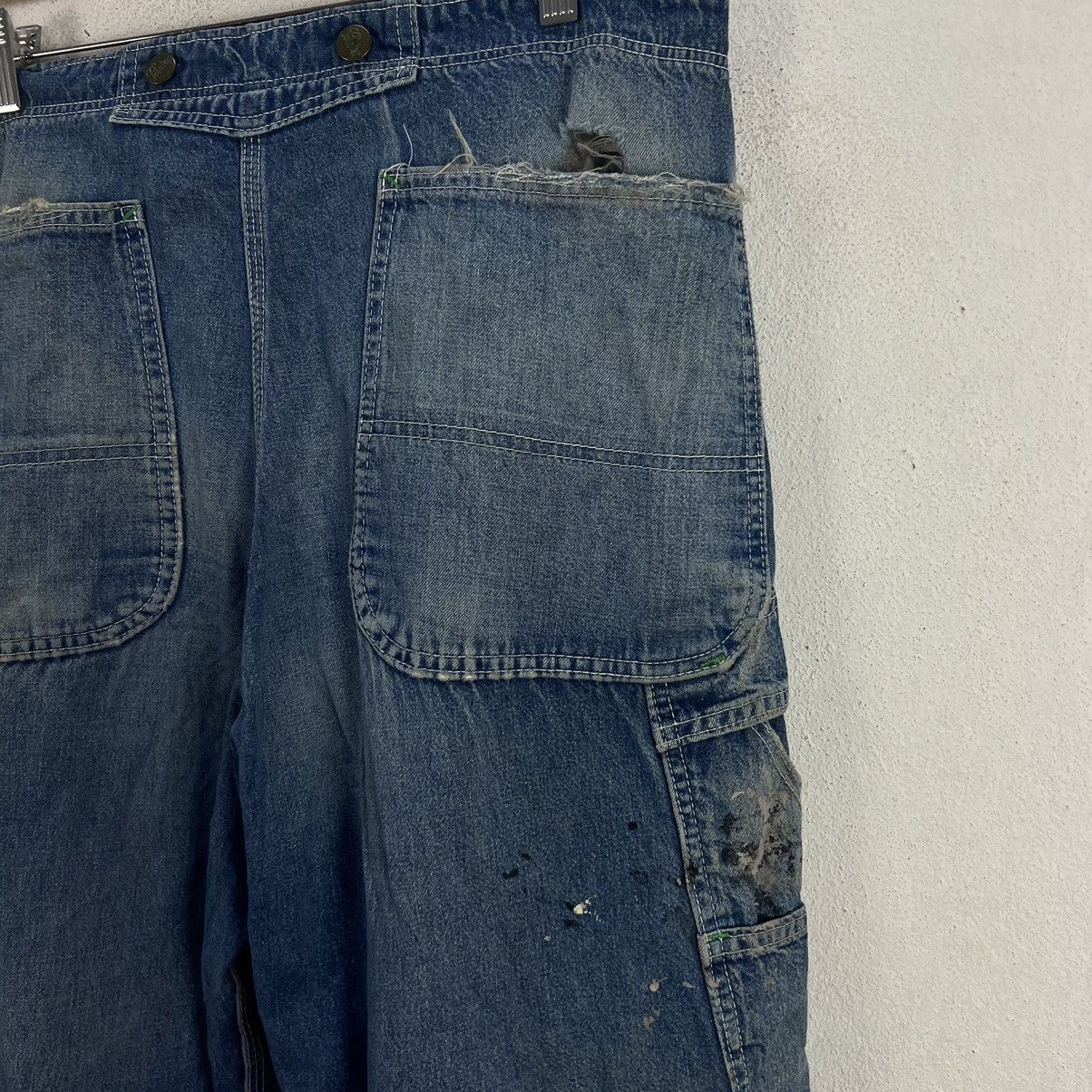 VINTAGE WORKERS WEAR OVERALLS POINTER BRAND JAPAN FABRIC