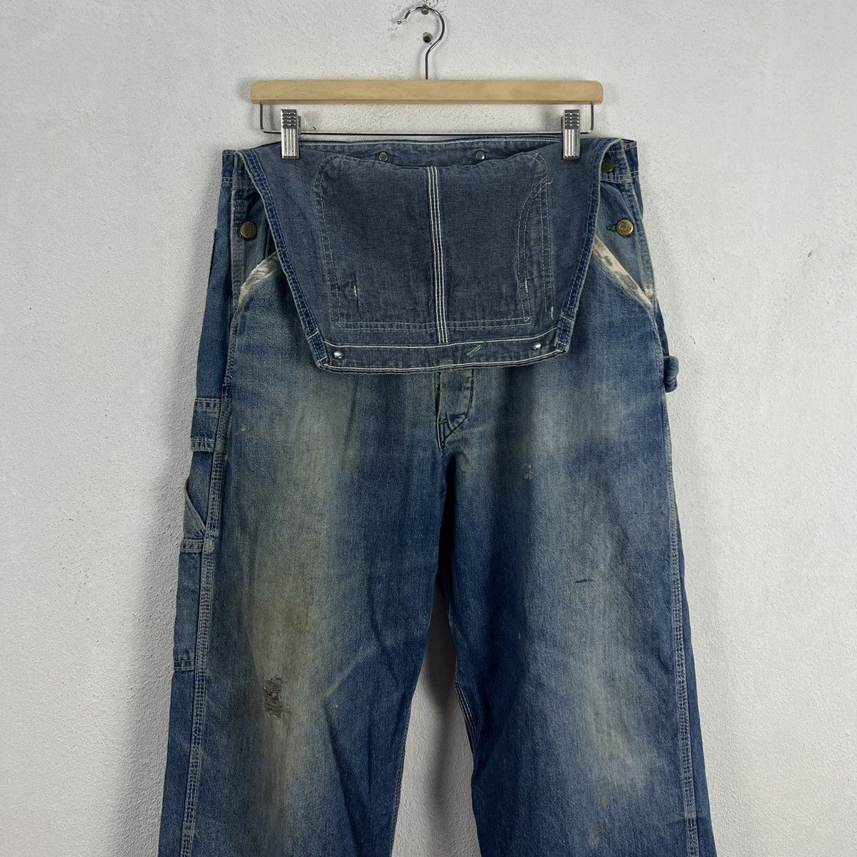 VINTAGE WORKERS WEAR OVERALLS POINTER BRAND JAPAN FABRIC