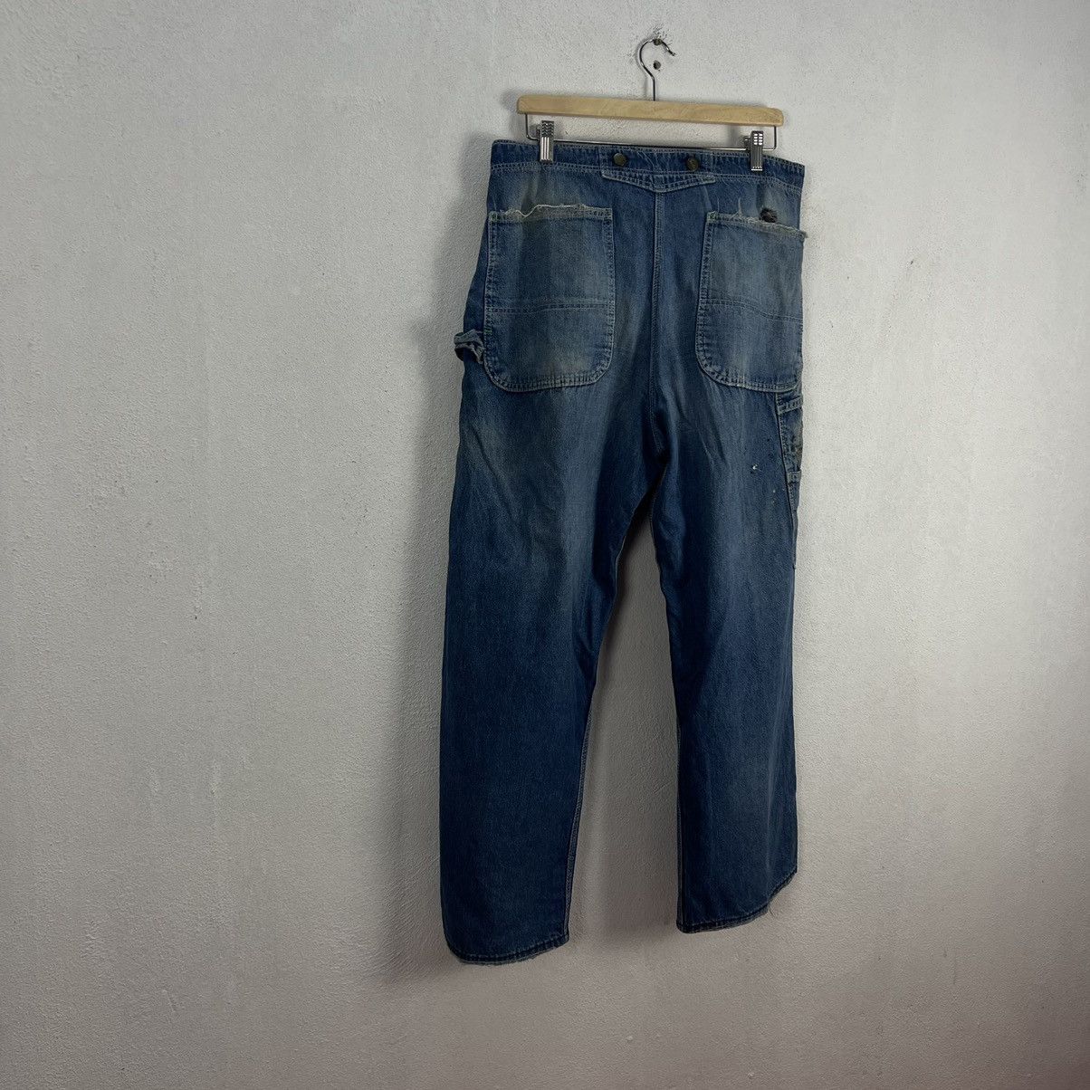 VINTAGE WORKERS WEAR OVERALLS POINTER BRAND JAPAN FABRIC