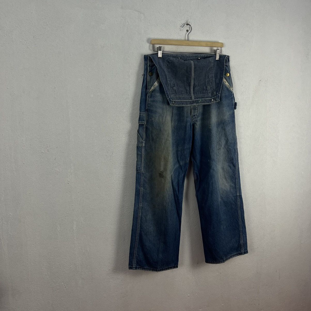 VINTAGE WORKERS WEAR OVERALLS POINTER BRAND JAPAN FABRIC