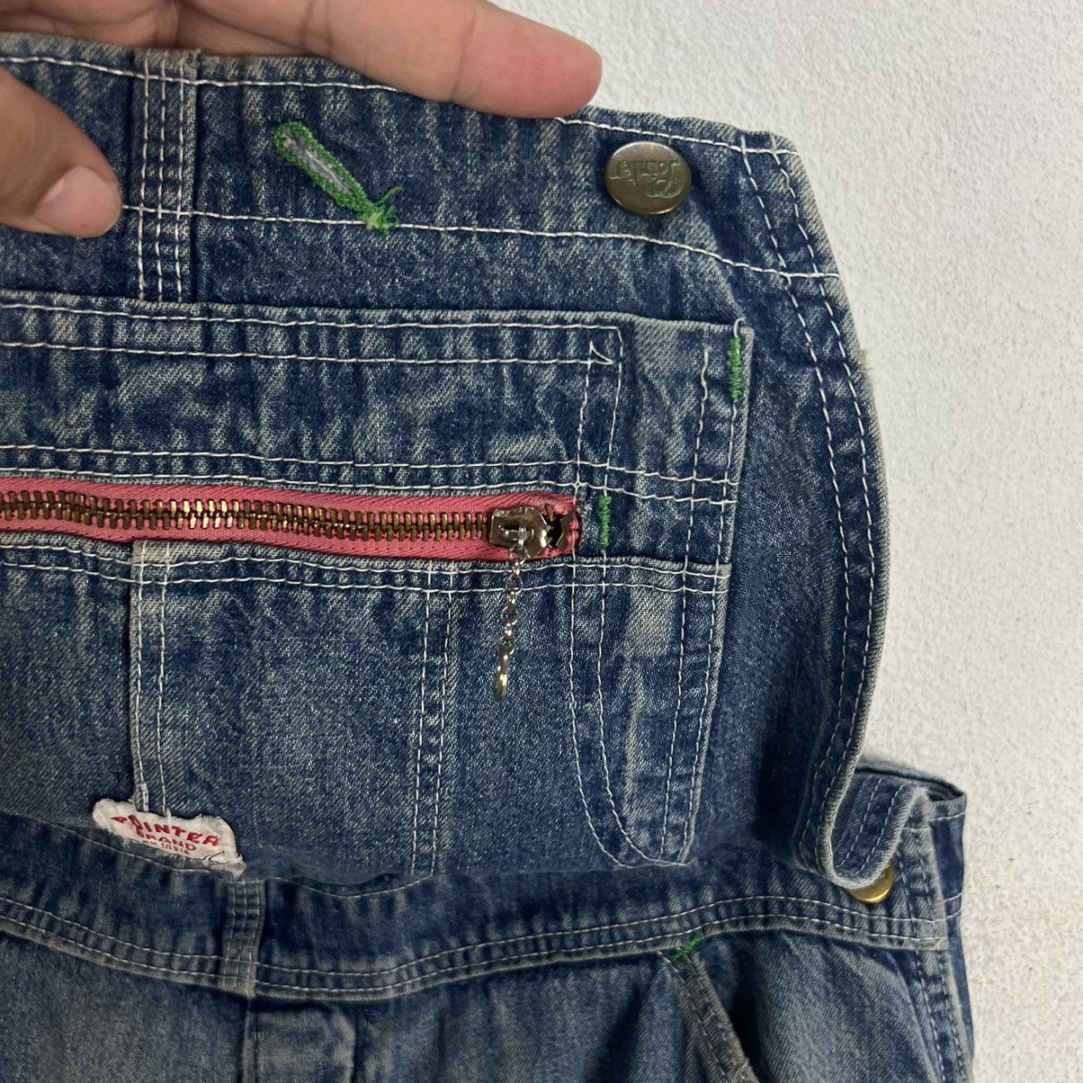 VINTAGE WORKERS WEAR OVERALLS POINTER BRAND JAPAN FABRIC