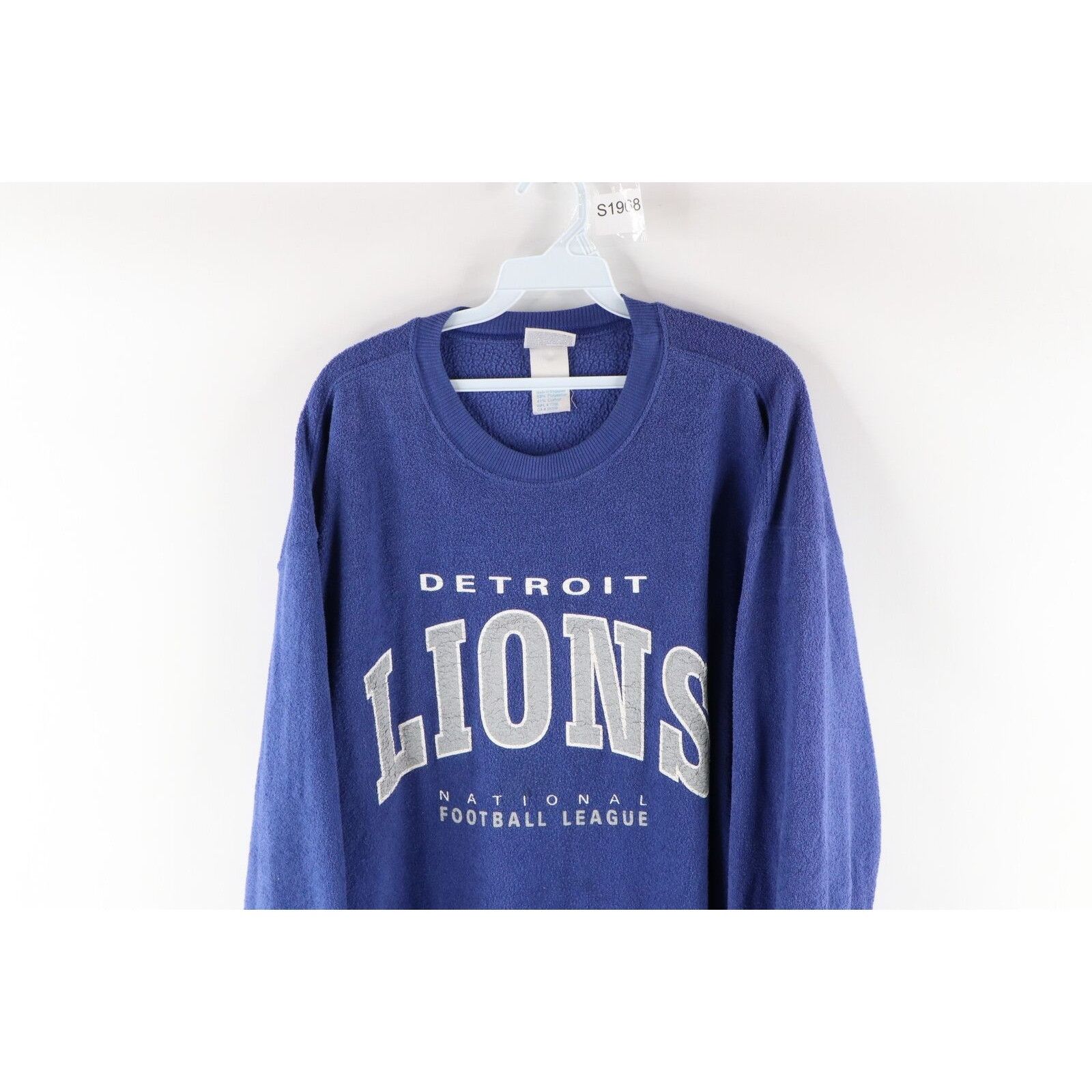 Chalk Line × Vintage Vintage 90s Chalk Line Detroit Lions Terry Cloth Sweatshirt Size US XL / EU 56 / 4 - 2 Thumbnail