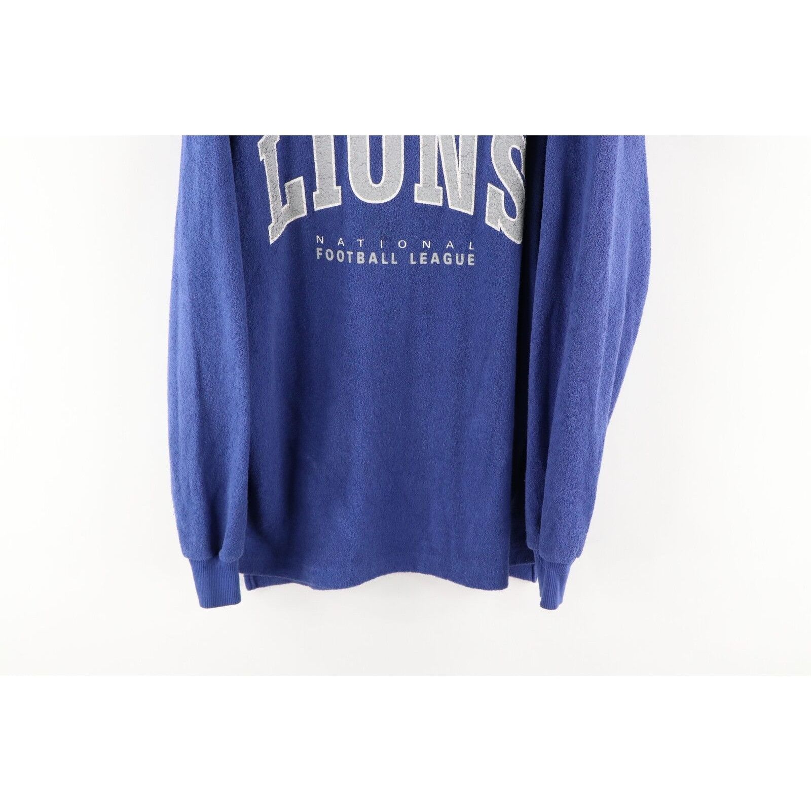 Chalk Line × Vintage Vintage 90s Chalk Line Detroit Lions Terry Cloth Sweatshirt Size US XL / EU 56 / 4 - 3 Thumbnail