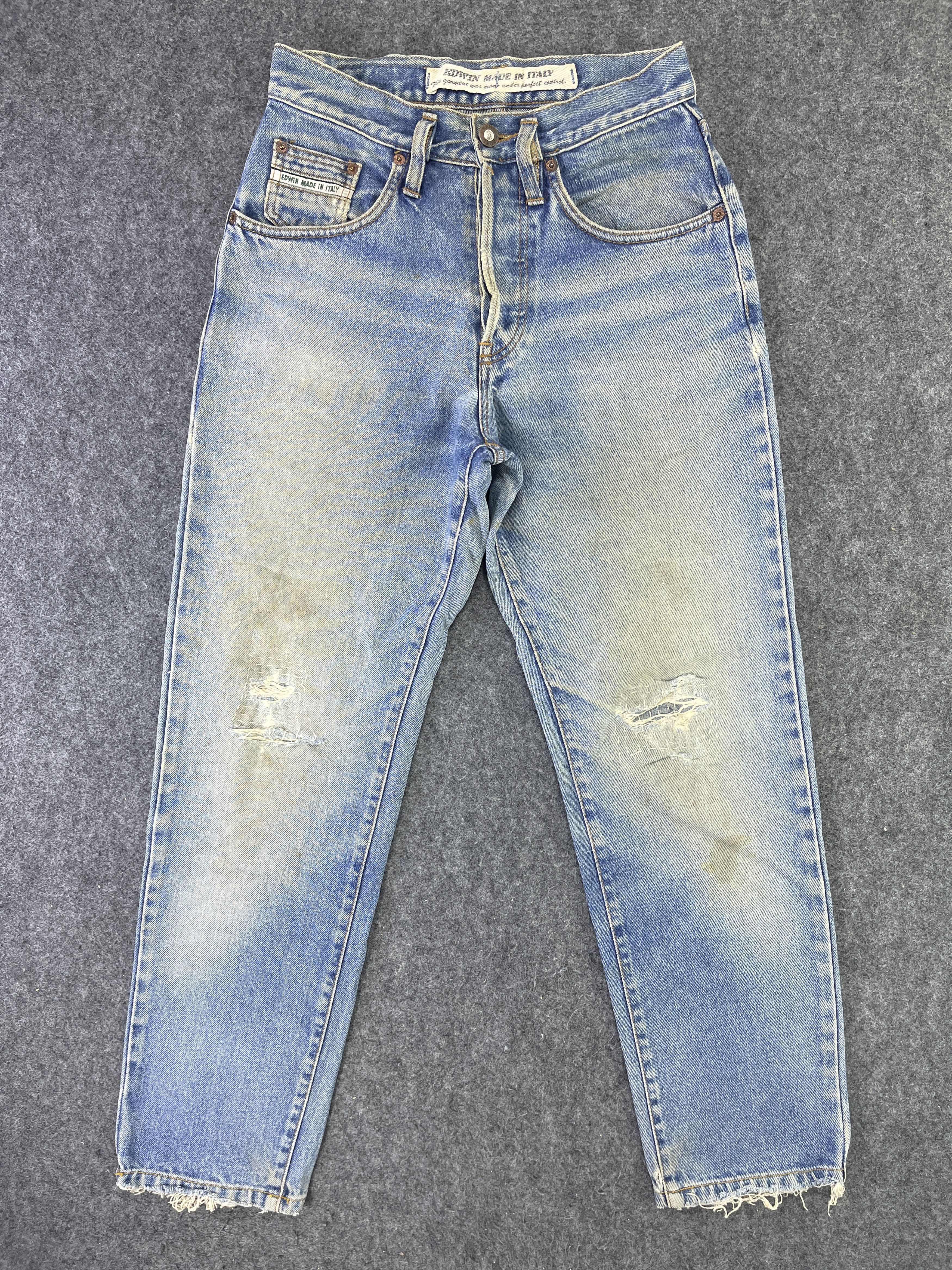 Edwin High Waisted Jeans Repair Denim - J792