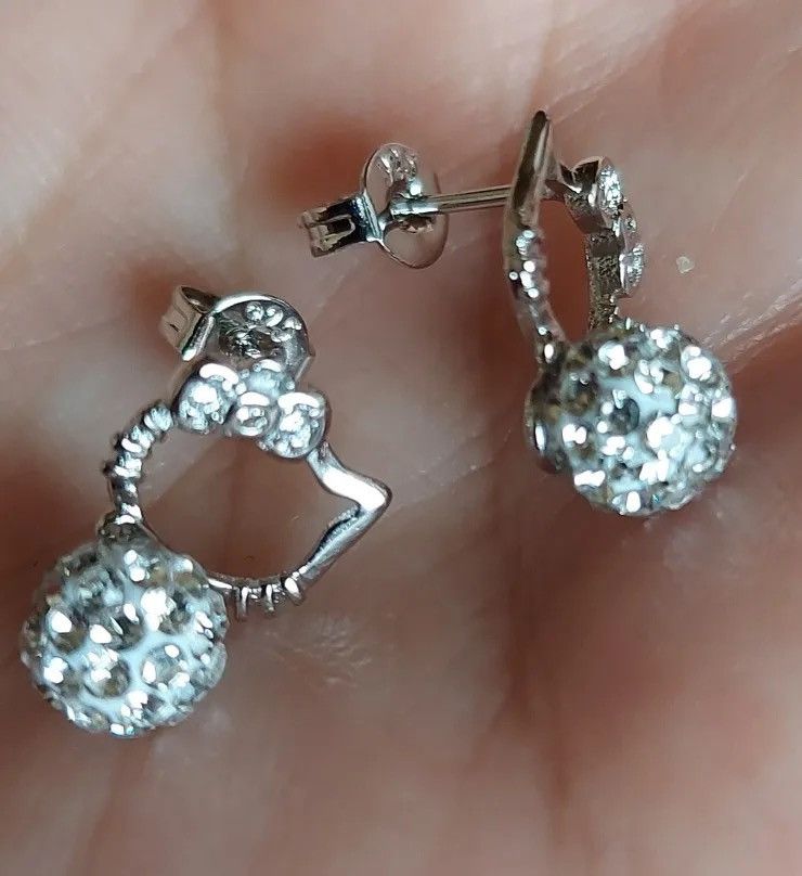 Other Silver Cubic Zirconia Stone Pearl earrings Size ONE SIZE - 5 Thumbnail