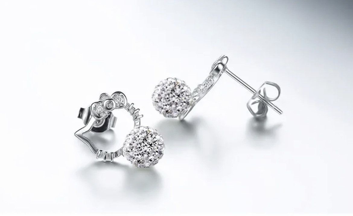 Other Silver Cubic Zirconia Stone Pearl earrings Size ONE SIZE - 3 Thumbnail