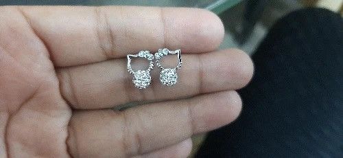 Other Silver Cubic Zirconia Stone Pearl earrings Size ONE SIZE - 4 Thumbnail