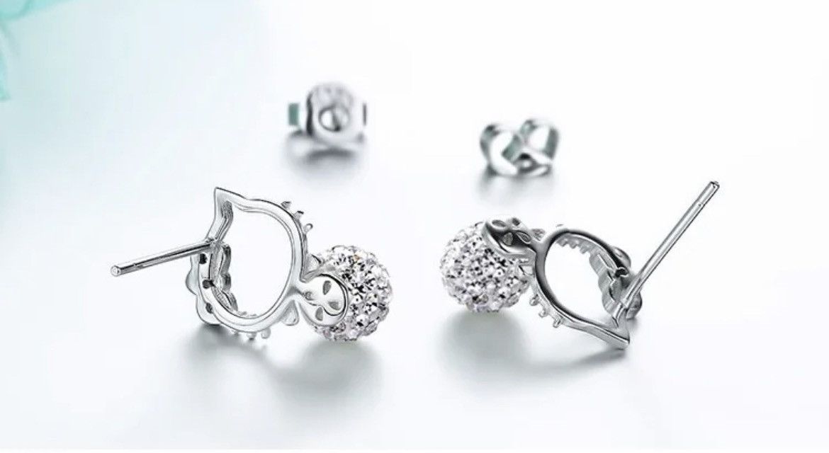 Other Silver Cubic Zirconia Stone Pearl earrings Size ONE SIZE - 2 Thumbnail