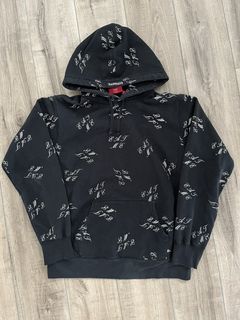 Supreme FW15 Supreme Eat Me Hoodie Black All Over Print Grailed