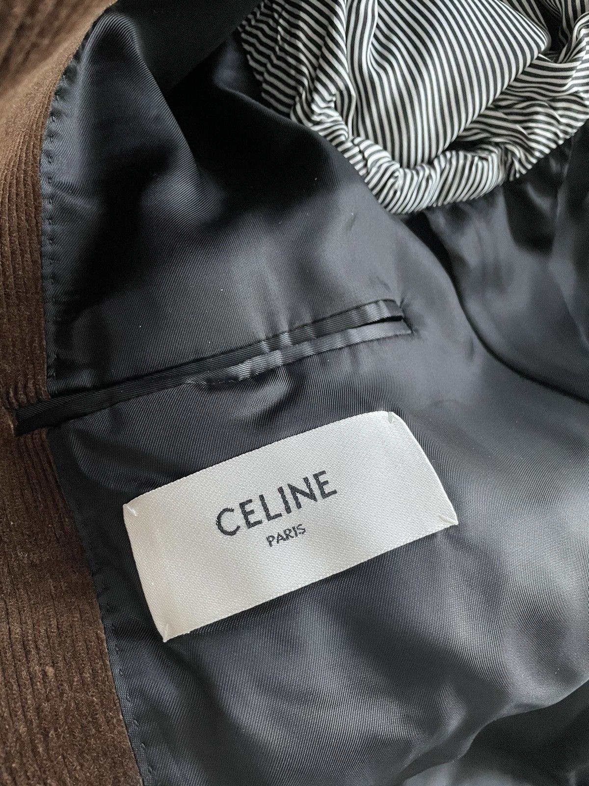 Celine × Hedi Slimane $3,500+ Super Runway Celine by Hedi Slimane Corduroy Blazer Size US M / EU 48-50 / 2 - 8 Thumbnail