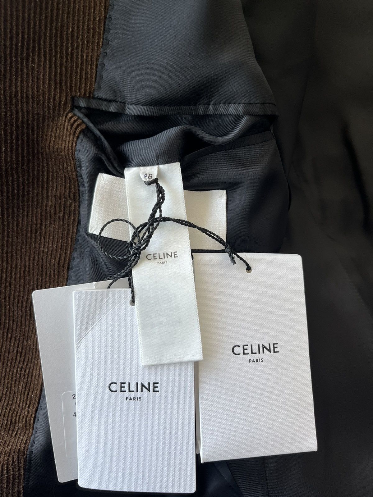 Celine × Hedi Slimane $3,500+ Super Runway Celine by Hedi Slimane Corduroy Blazer Size US M / EU 48-50 / 2 - 17 Thumbnail
