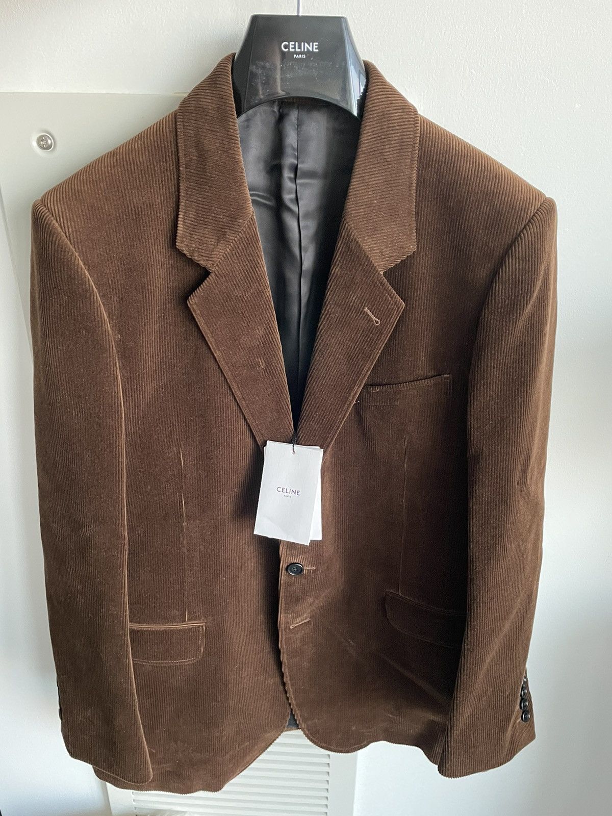 Celine × Hedi Slimane $3,500+ Super Runway Celine by Hedi Slimane Corduroy Blazer Size US M / EU 48-50 / 2 - 7 Thumbnail