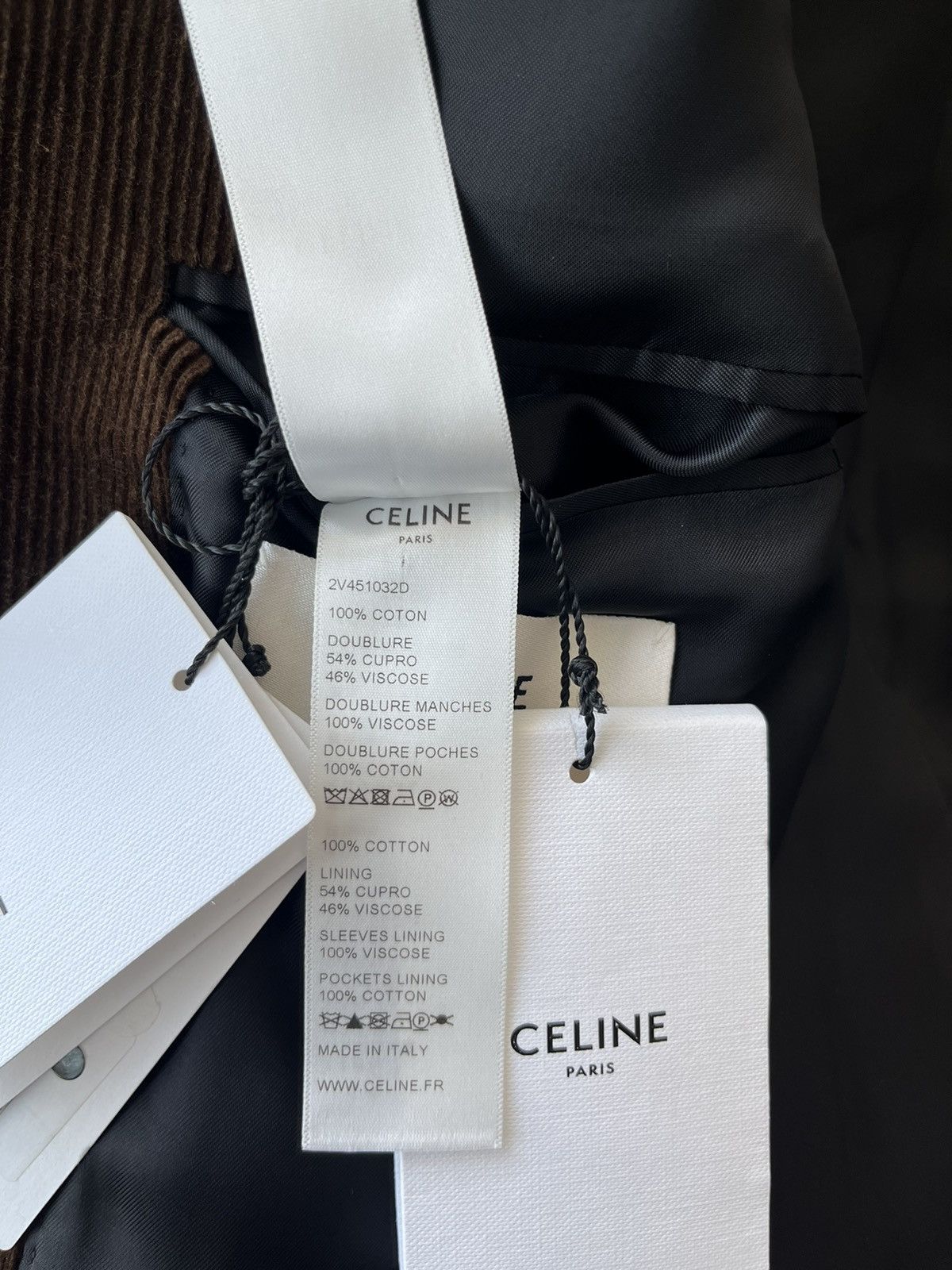 Celine × Hedi Slimane $3,500+ Super Runway Celine by Hedi Slimane Corduroy Blazer Size US M / EU 48-50 / 2 - 18 Thumbnail