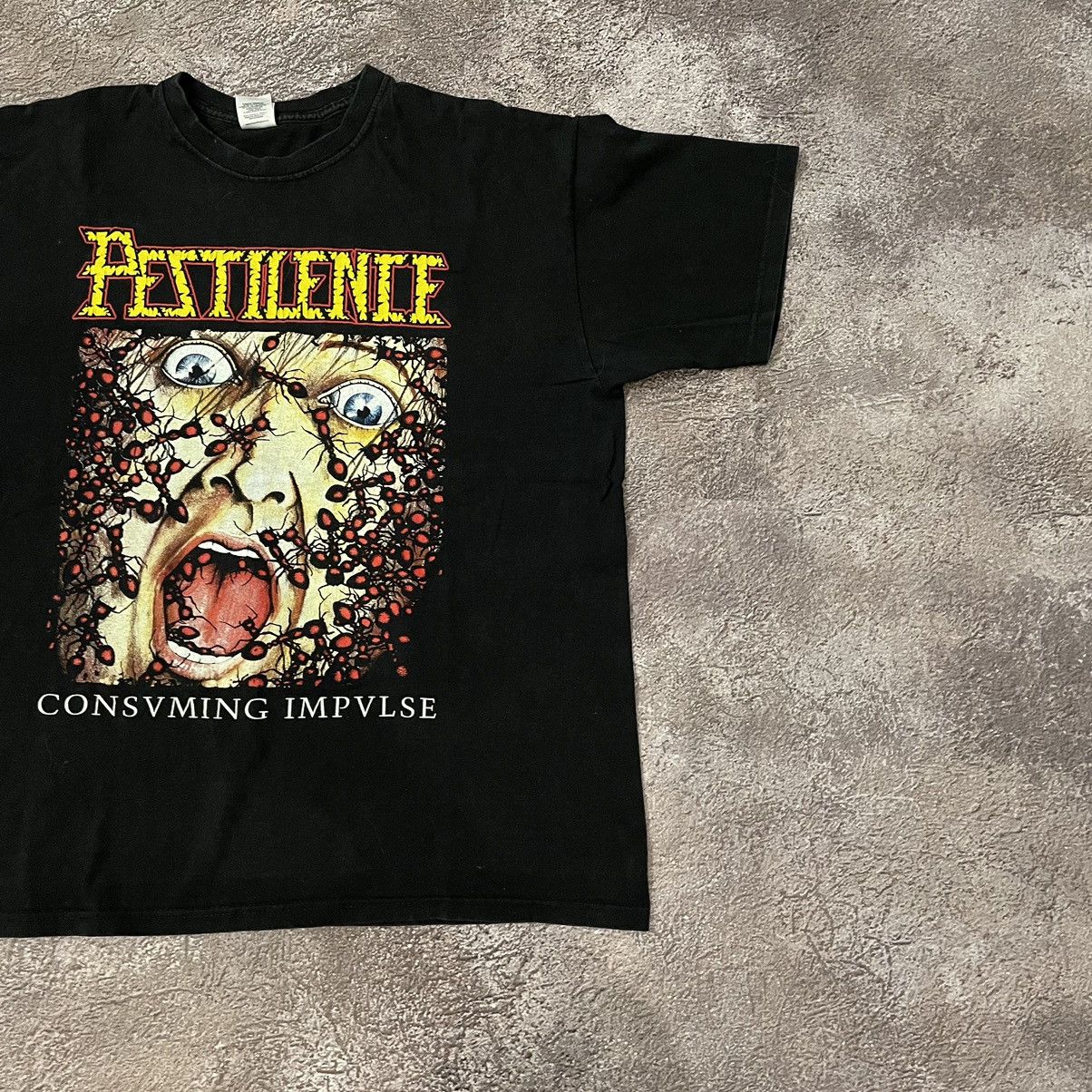 Vintage Vintage Y2K Pestilence Graphic Tee Punk Horror Grunge XL Size US XL / EU 56 / 4 - 4 Thumbnail