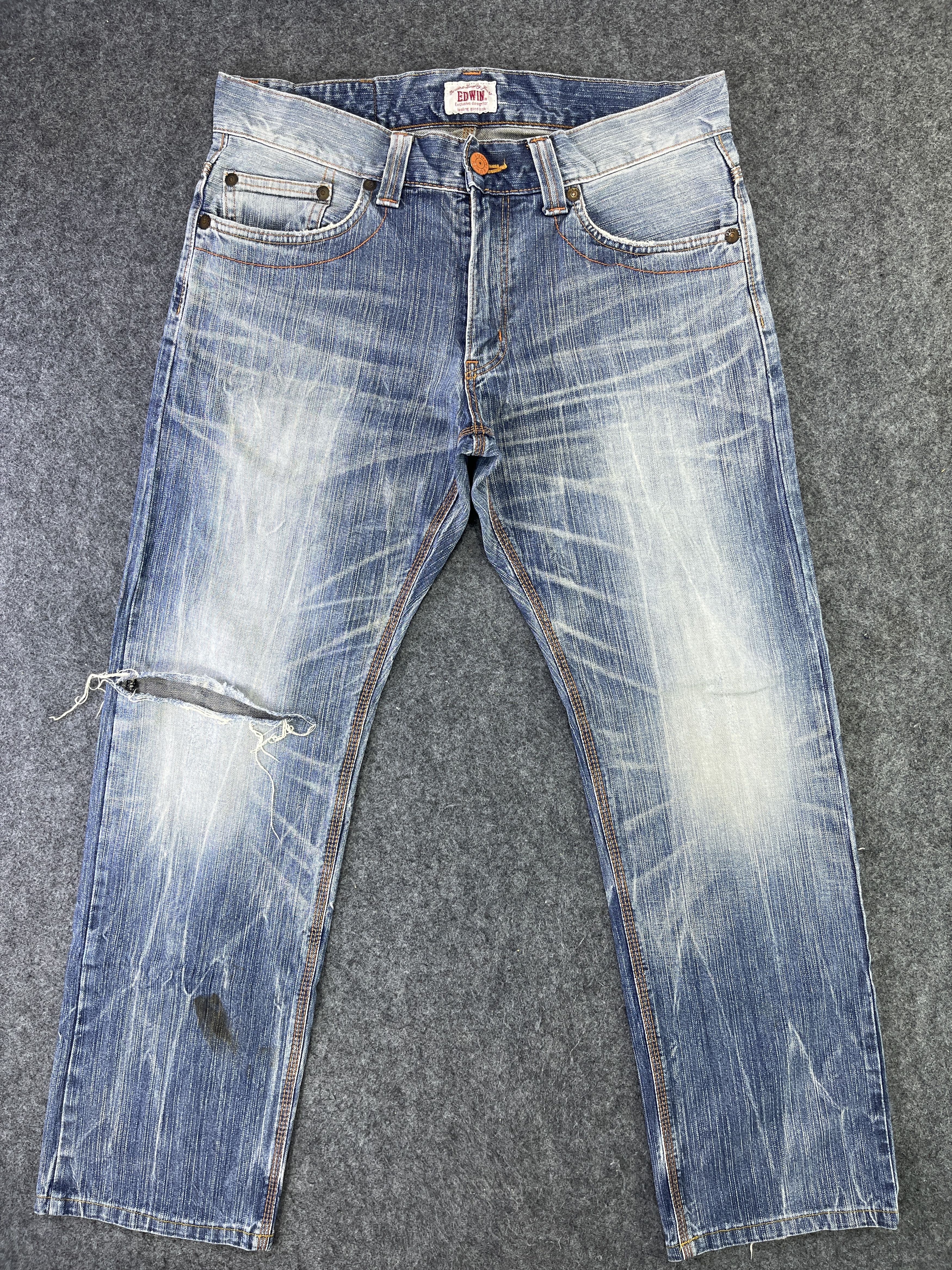 Edwin Edwin XV Jeans Distressed Denim J833 Size US 36 / EU 52 - 1 Thumbnail