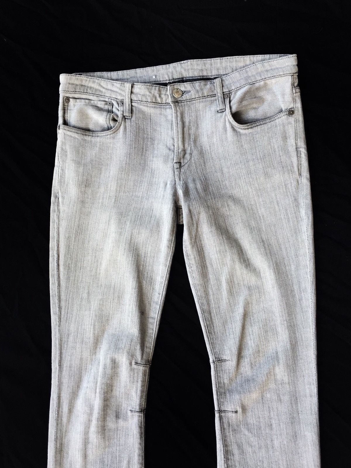 Helmut Lang DOPE🔥Helmut Lang Off White Stretched Skinny Denim Size US 33 - 3 Thumbnail