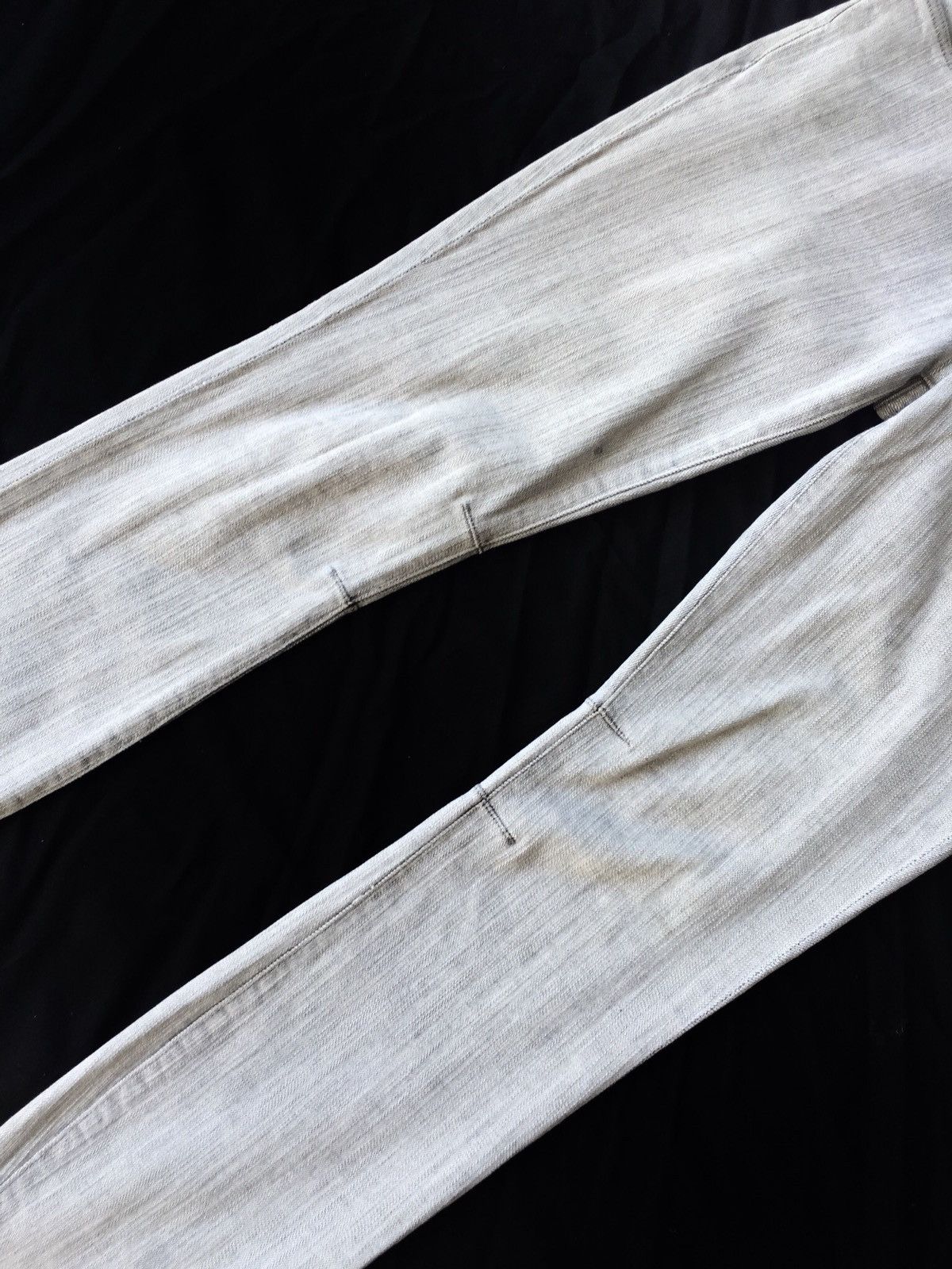 Helmut Lang DOPE🔥Helmut Lang Off White Stretched Skinny Denim Size US 33 - 4 Thumbnail