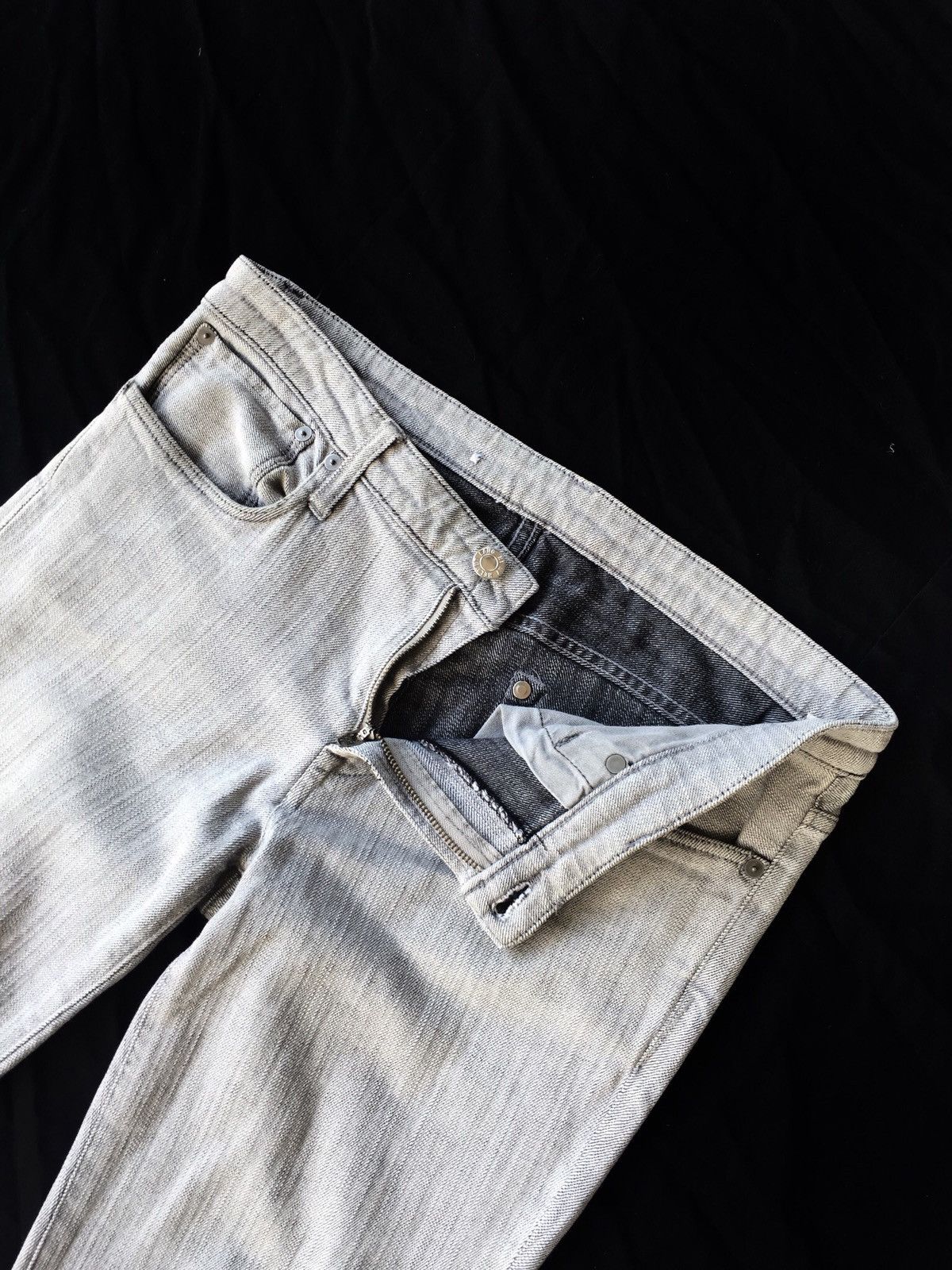 Helmut Lang DOPE🔥Helmut Lang Off White Stretched Skinny Denim Size US 33 - 6 Thumbnail
