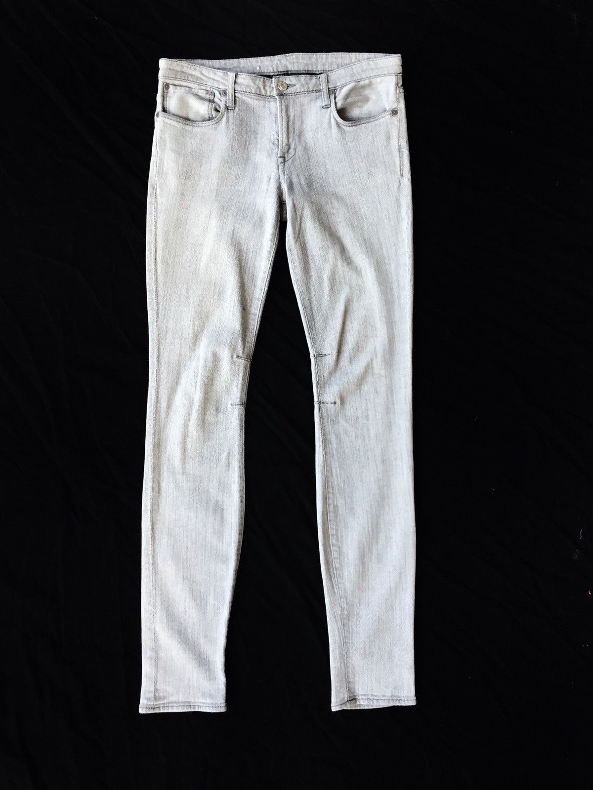 Helmut Lang DOPE🔥Helmut Lang Off White Stretched Skinny Denim Size US 33 - 1 Thumbnail