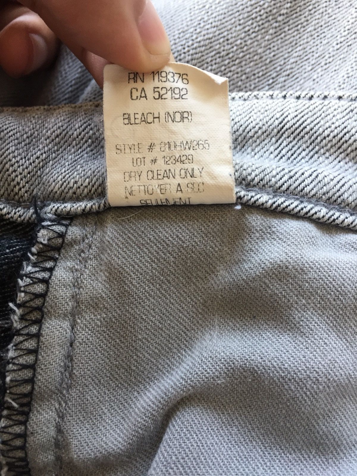 Helmut Lang DOPE🔥Helmut Lang Off White Stretched Skinny Denim Size US 33 - 13 Thumbnail