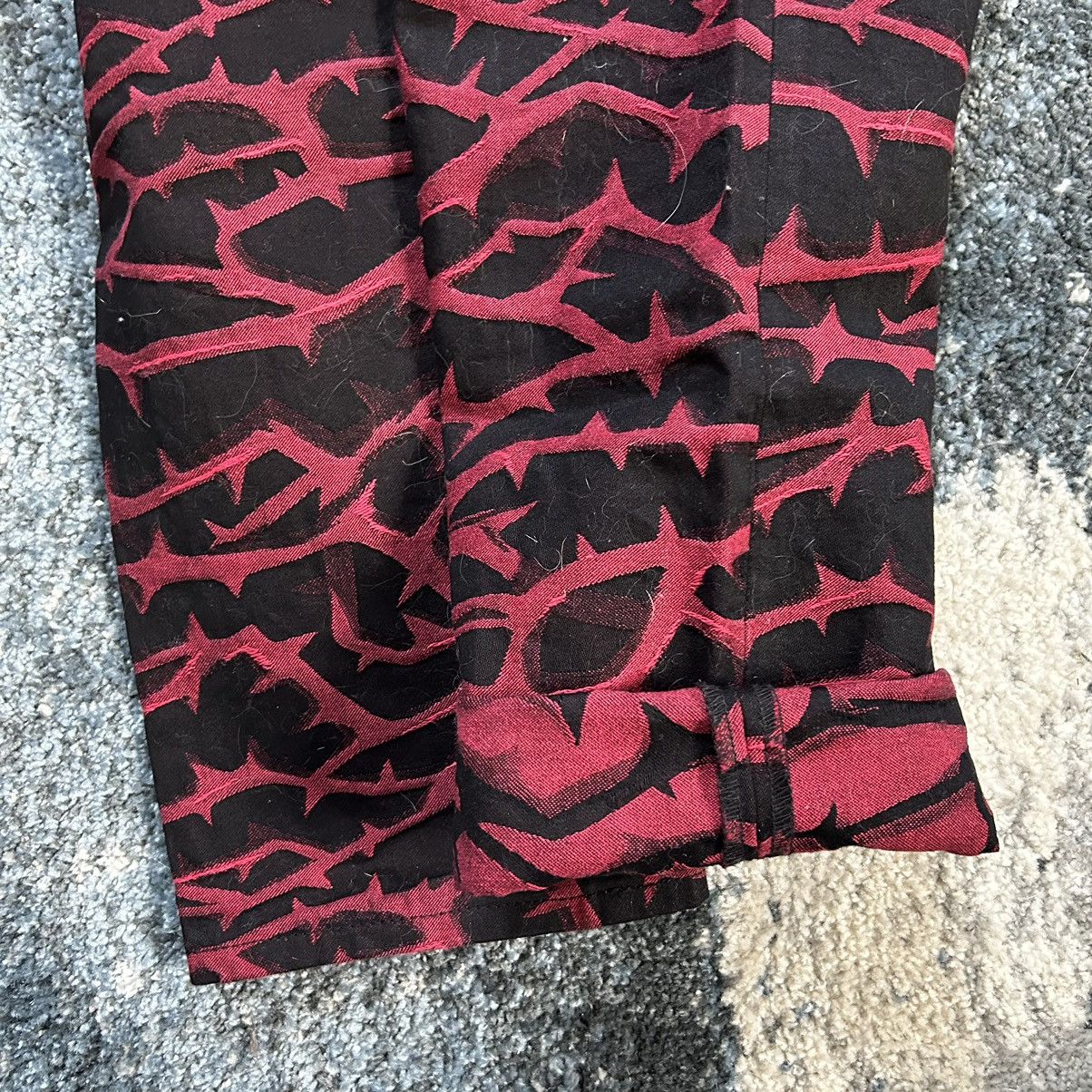 Supreme 2018 WOVEN JACQUARD THORN JEAN DENiM PANTS BLACK RED Size US 32 / EU 48 - 14 Thumbnail