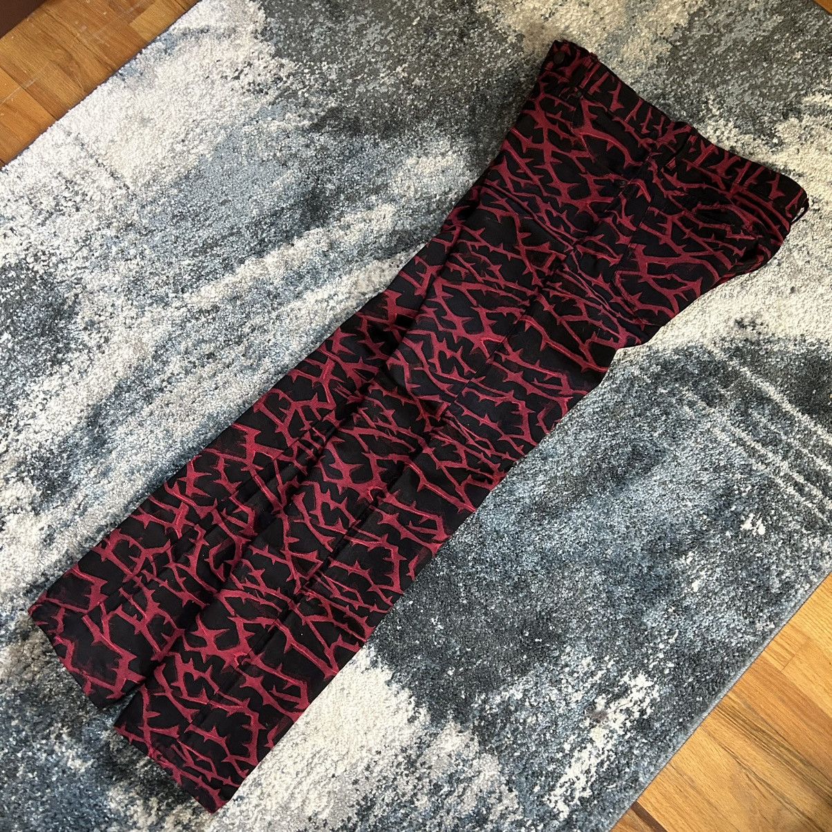 Supreme 2018 WOVEN JACQUARD THORN JEAN DENiM PANTS BLACK RED Size US 32 / EU 48 - 5 Thumbnail