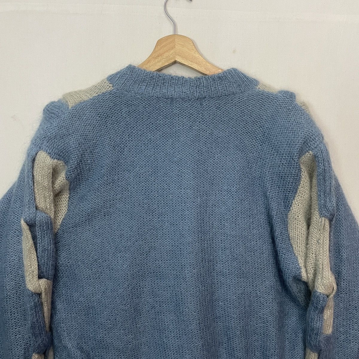 Aran Isles Knitwear RARE🔥 Vtg MORE JOY BY NAIGAI Mohair Wool Buttons Cardigan Size US L / EU 52-54 / 3 - 12 Thumbnail