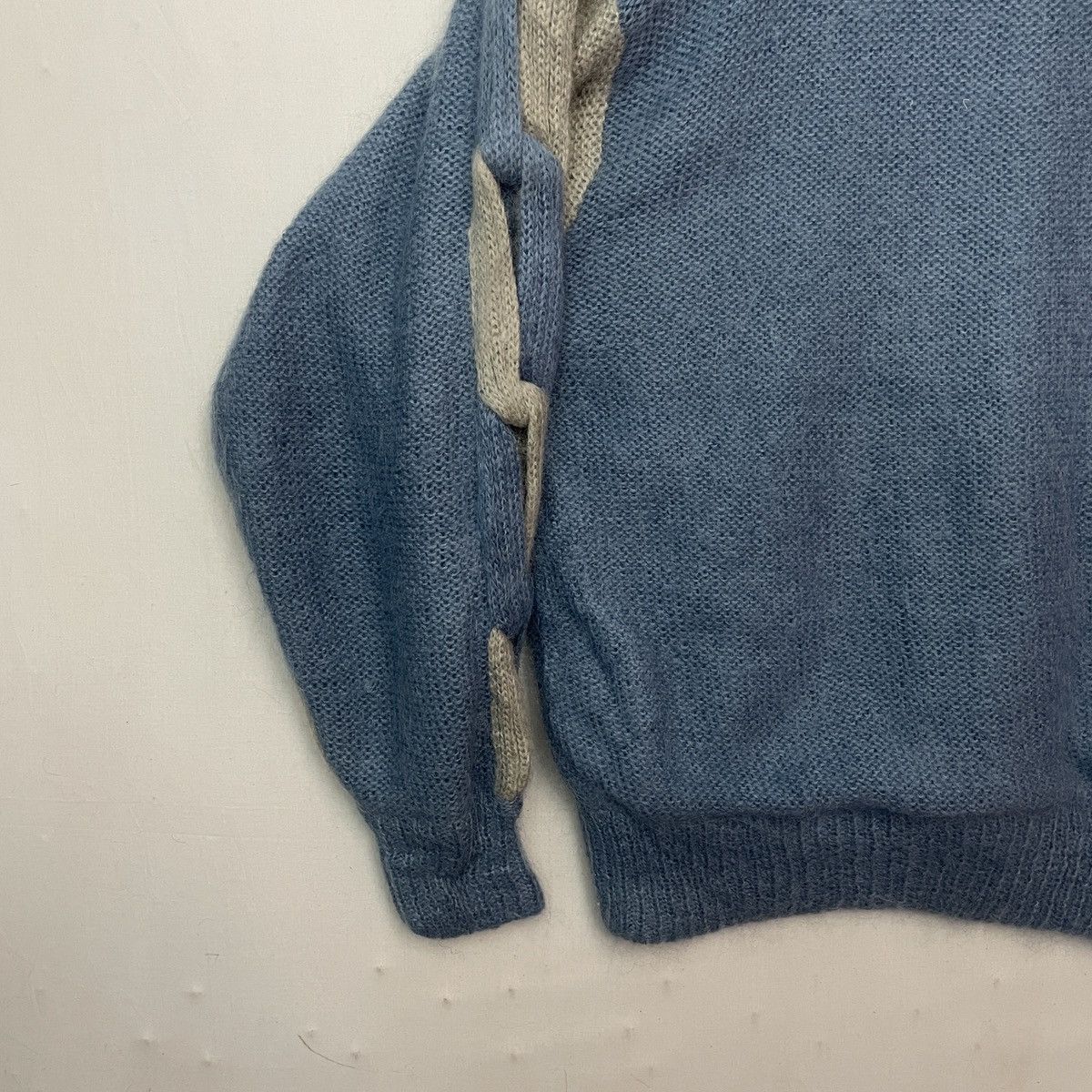 Aran Isles Knitwear RARE🔥 Vtg MORE JOY BY NAIGAI Mohair Wool Buttons Cardigan Size US L / EU 52-54 / 3 - 13 Thumbnail