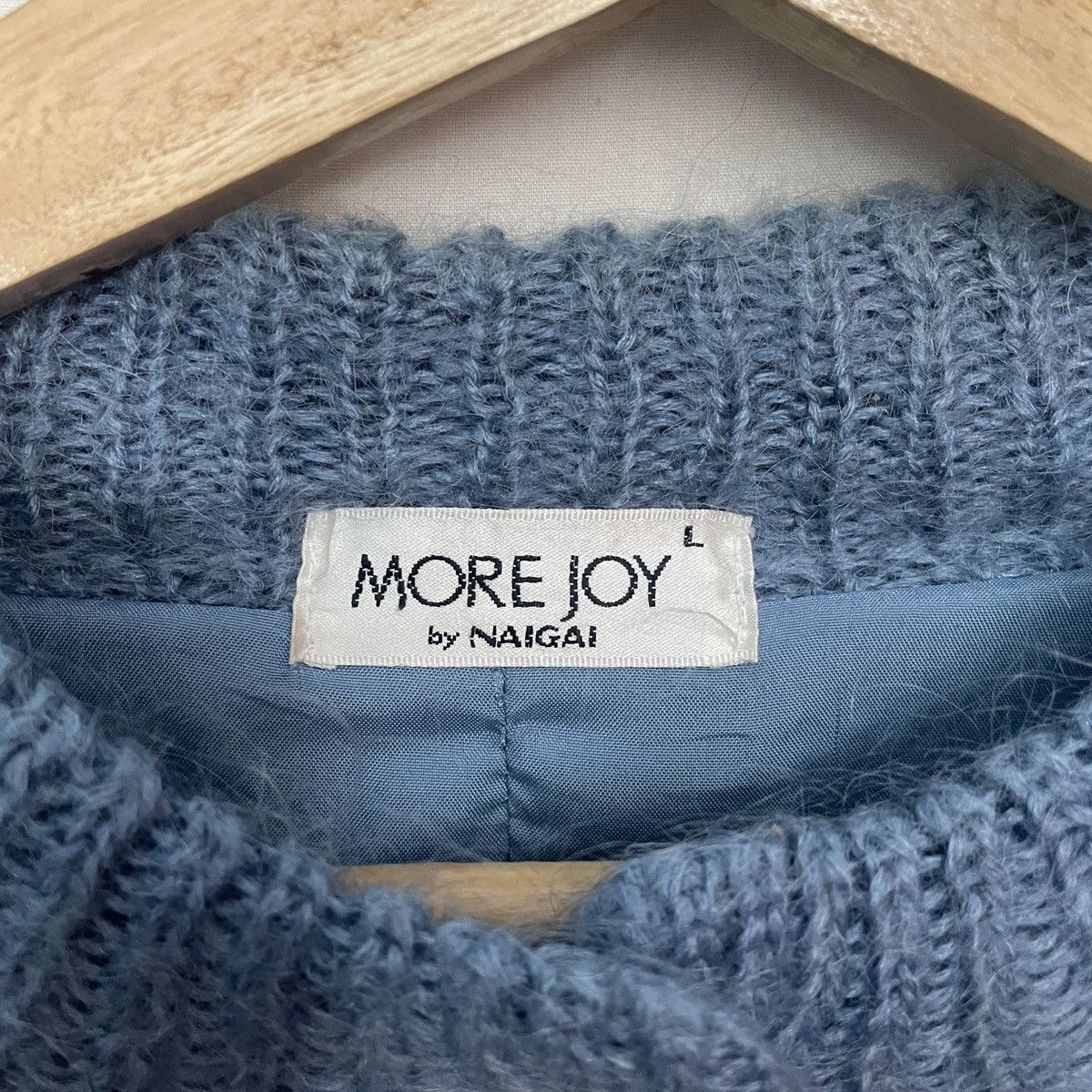 Aran Isles Knitwear RARE🔥 Vtg MORE JOY BY NAIGAI Mohair Wool Buttons Cardigan Size US L / EU 52-54 / 3 - 9 Thumbnail