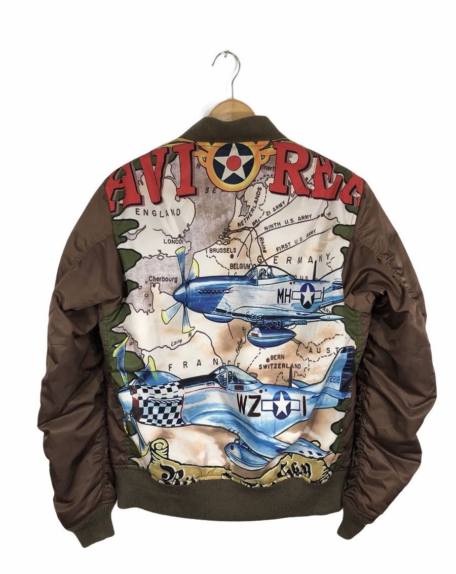 image of Avirex 35 Anniversary 2010 Reversible Bomber Jacket in Coco Brown, Men's (Size Medium)